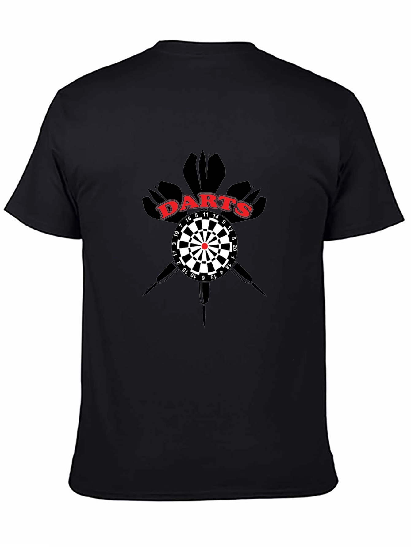 Mens Darts Graphic T-Shirt - Black