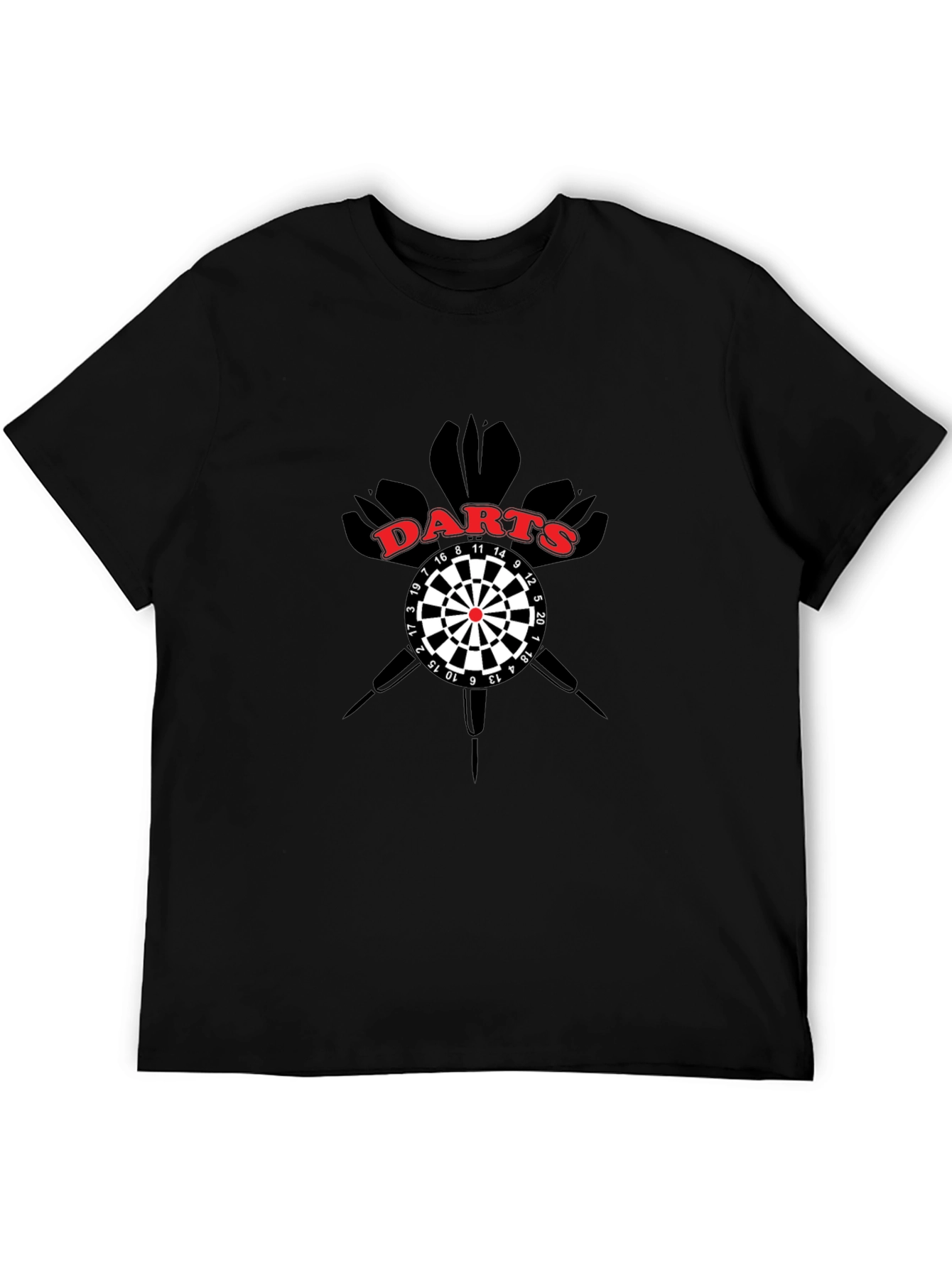 Mens Darts Graphic T-Shirt - Black
