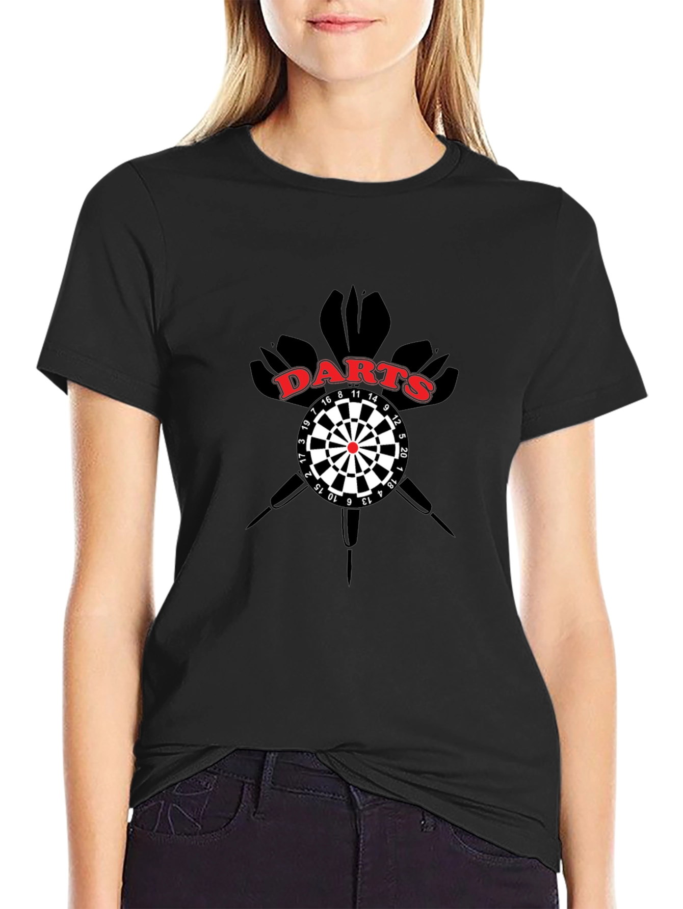 Mens Darts Graphic T-Shirt - Black