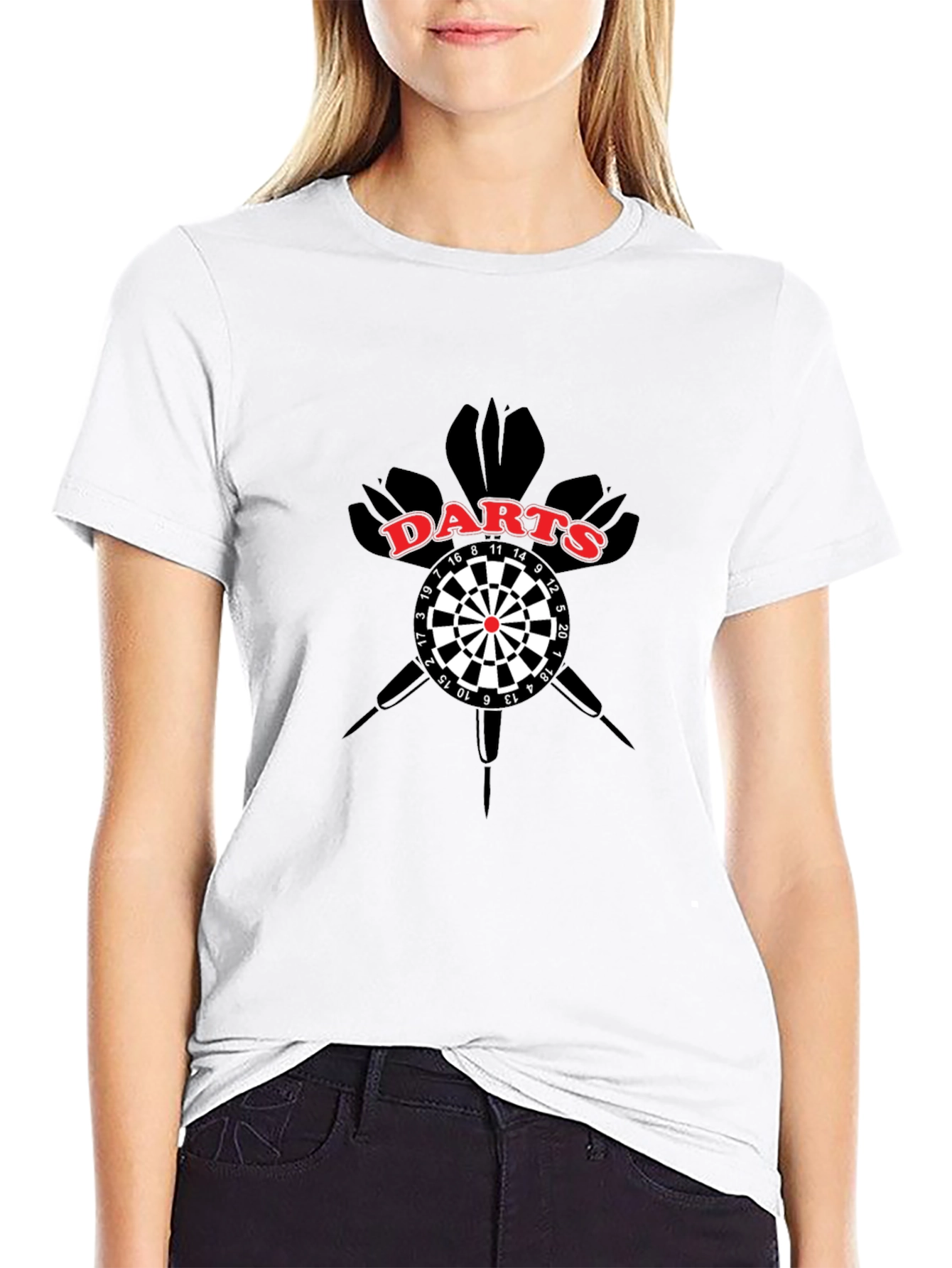 Mens Darts Graphic T-Shirt - Black