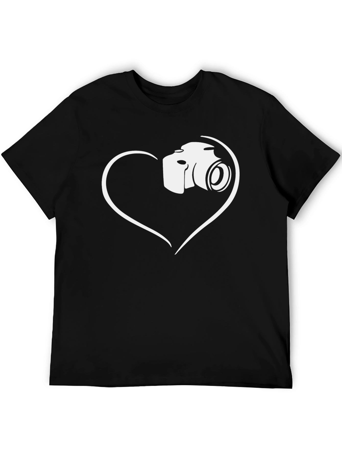 Camera Heart Graphic T-Shirt