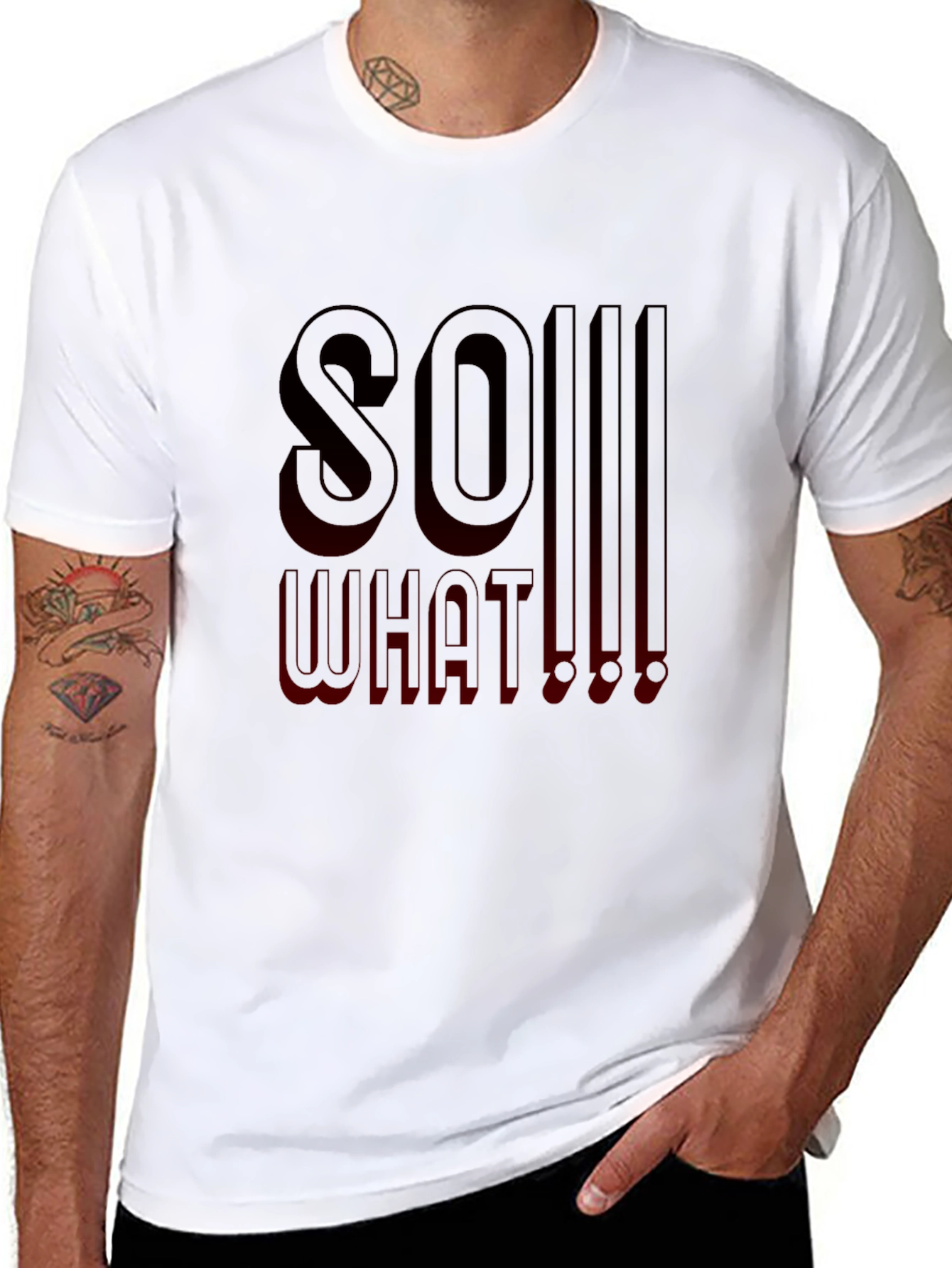 So What! Graphic Print T-Shirt