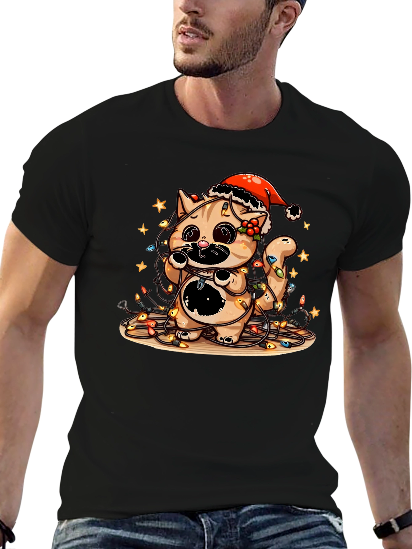 Cute Christmas Cat T-Shirt