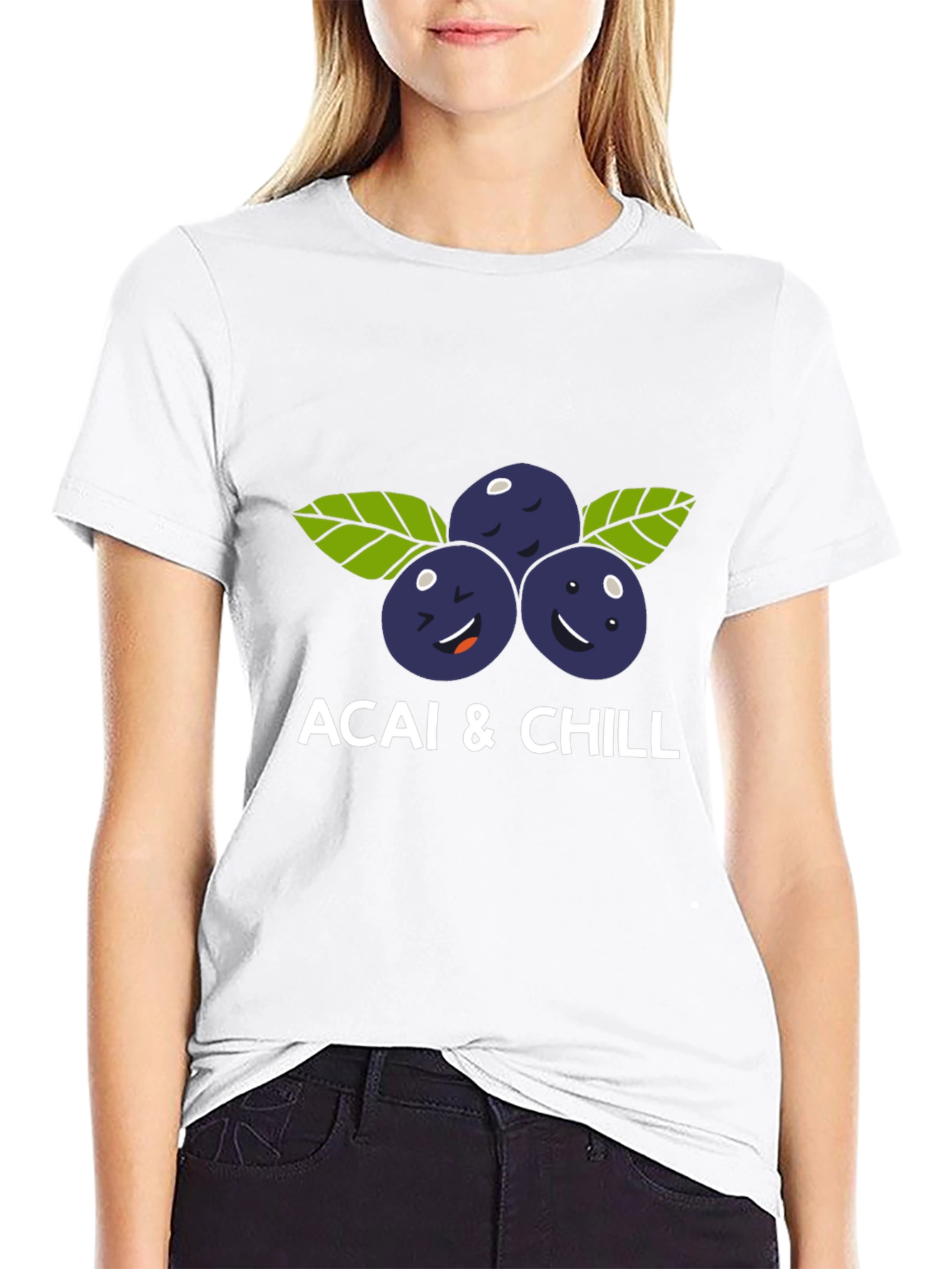 Acai & Chill Graphic Tee - Relaxed Fit Black