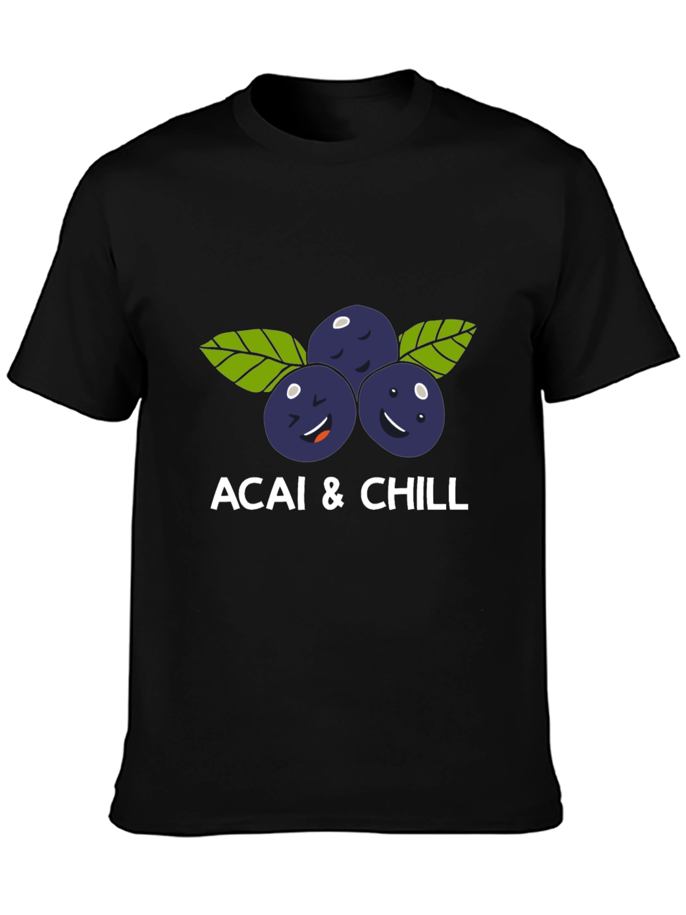 Acai & Chill Graphic Tee - Relaxed Fit Black