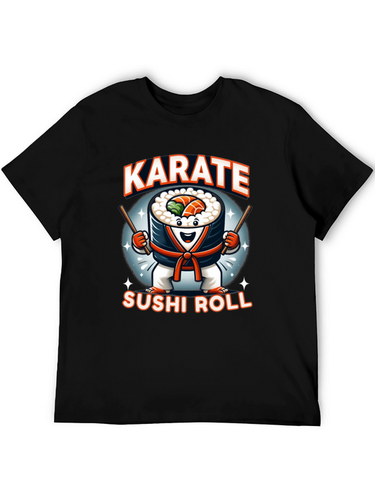 Karate Sushi Roll T-Shirt Fun Foodie Martial Arts Tee