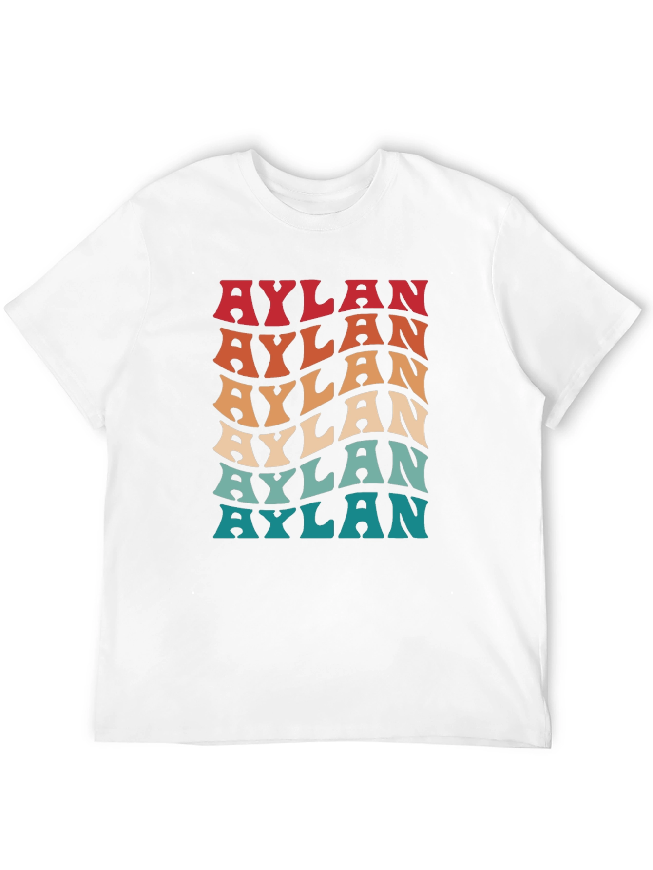 Aylan Retro Wavy Name T-Shirt