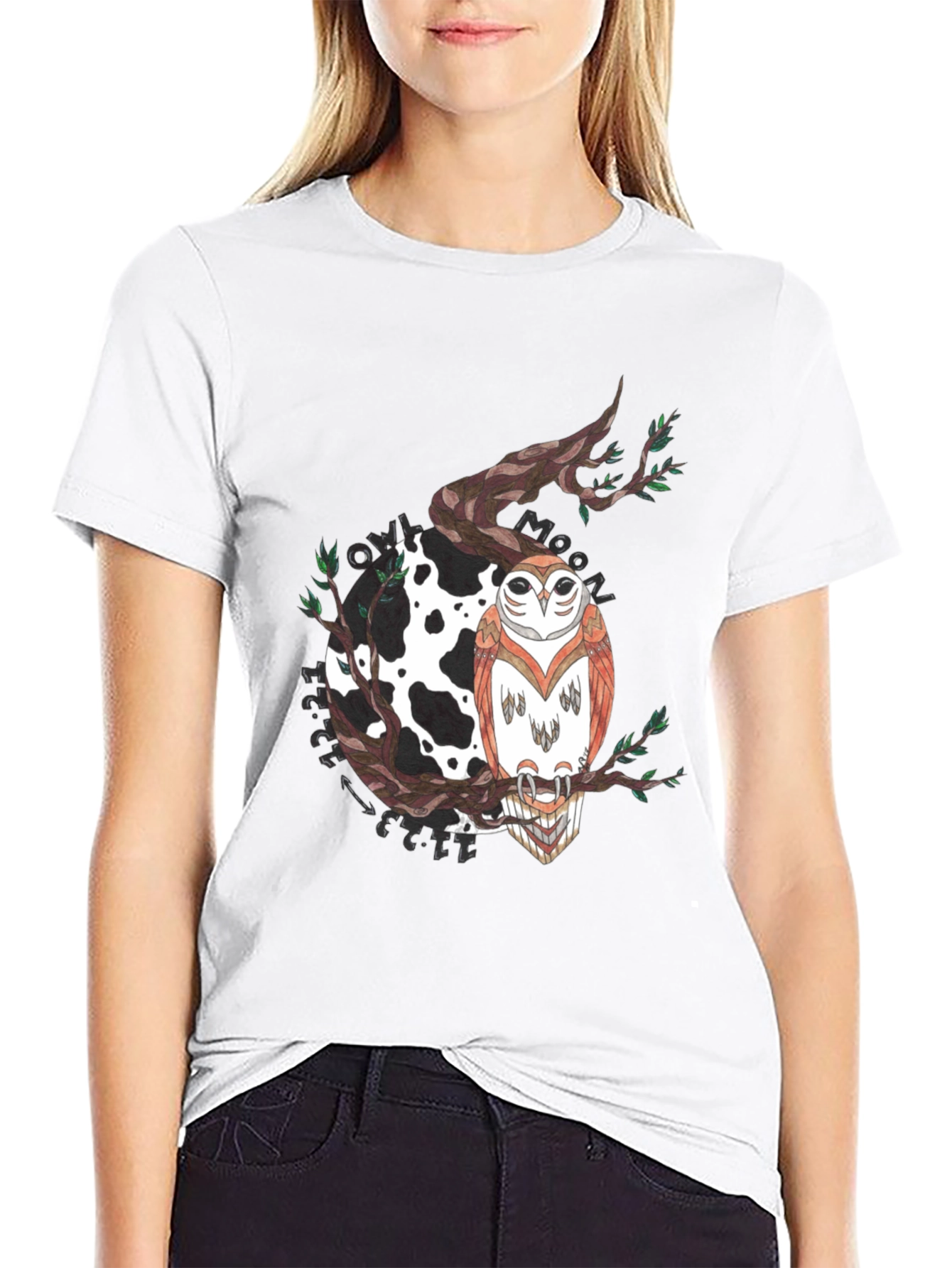 Owl Moon Graphic T-Shirt - Unique Design