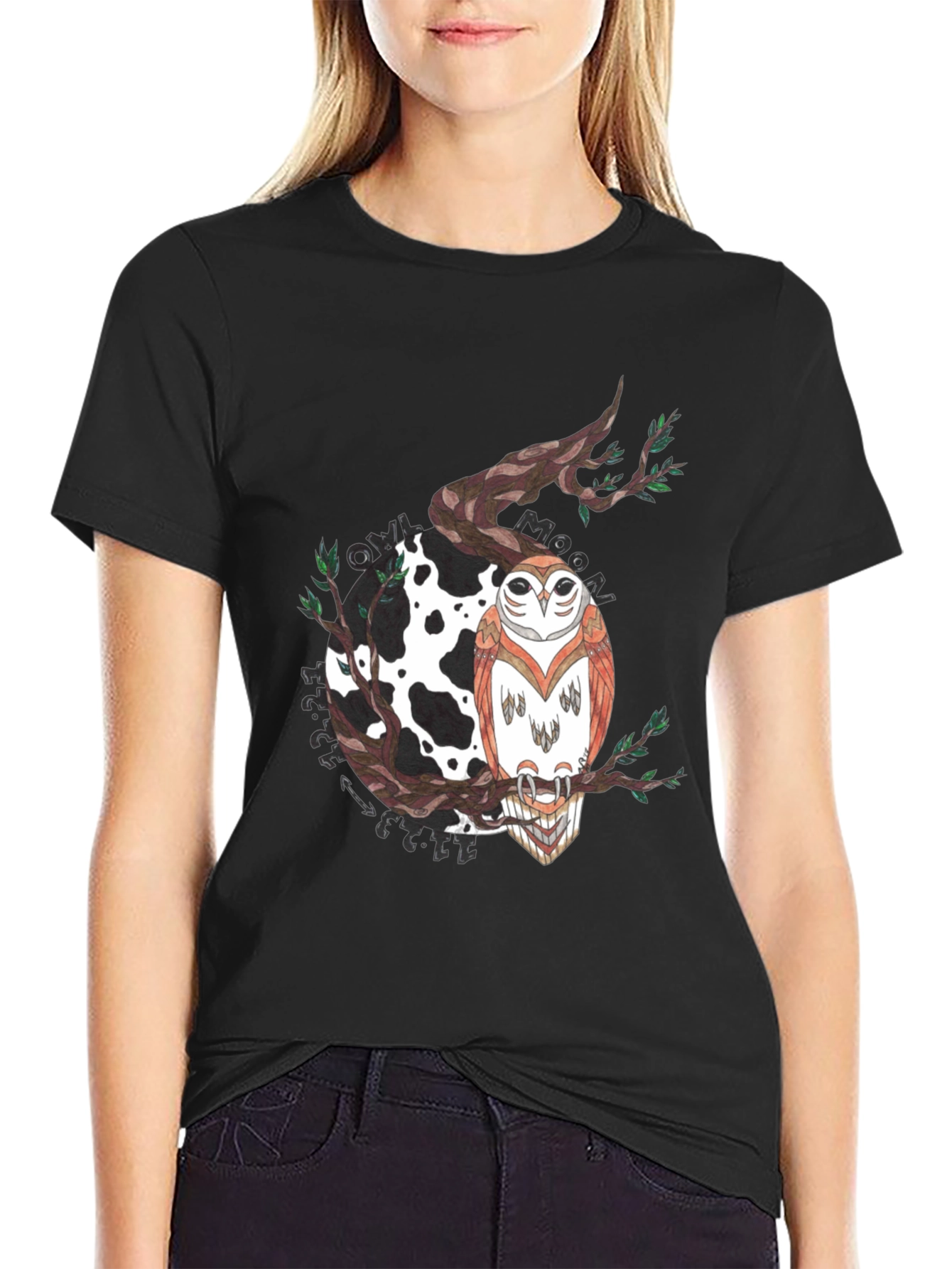 Owl Moon Graphic T-Shirt - Unique Design
