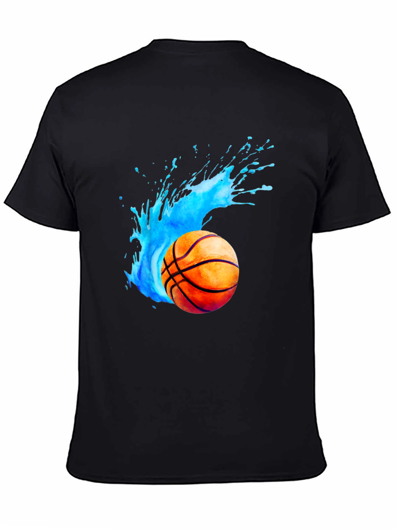 Basketball Splash Graphic Tee - Black
