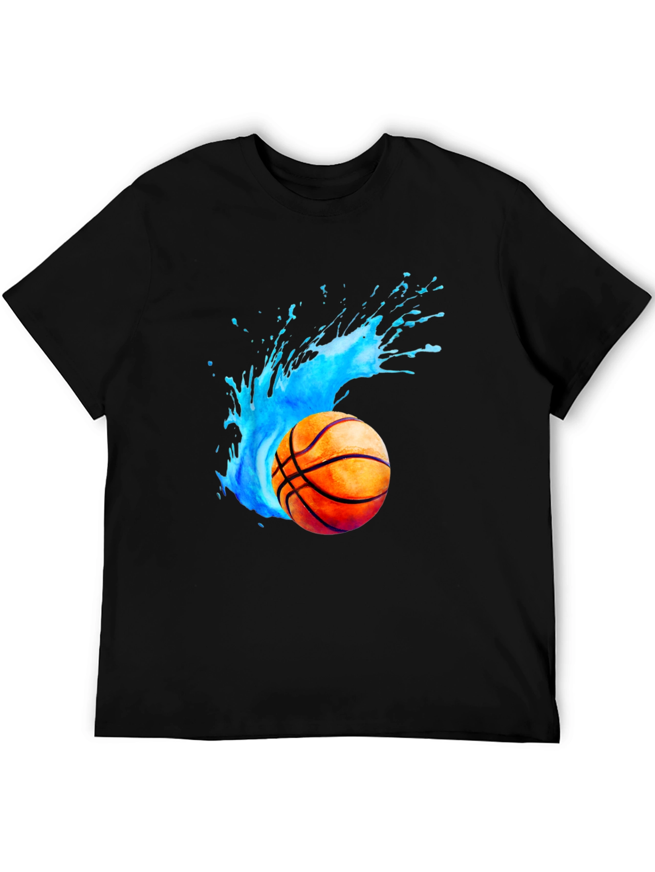 Basketball Splash Graphic Tee - Black