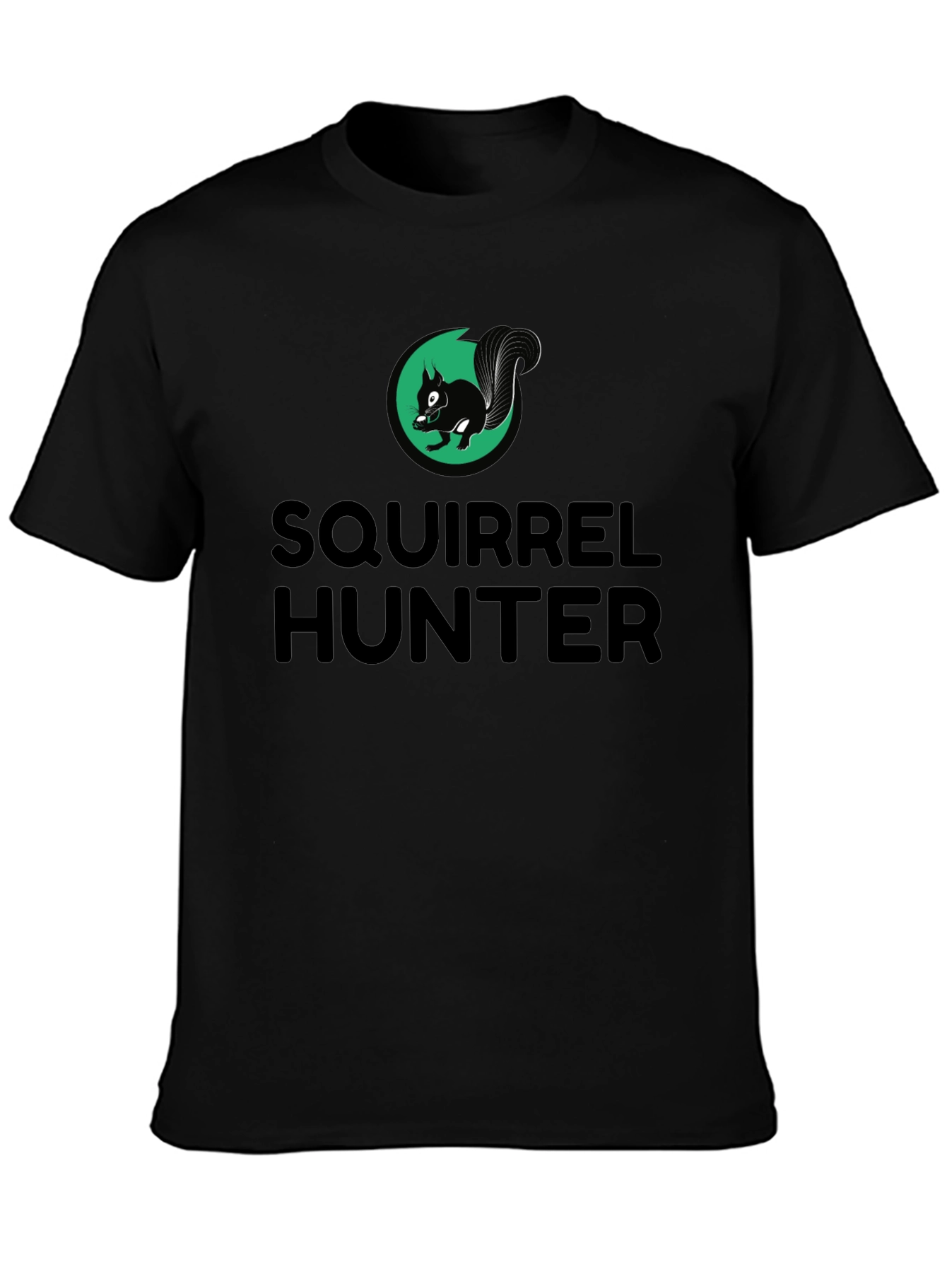Squirrel Hunter T-Shirt - Black Novelty Tee
