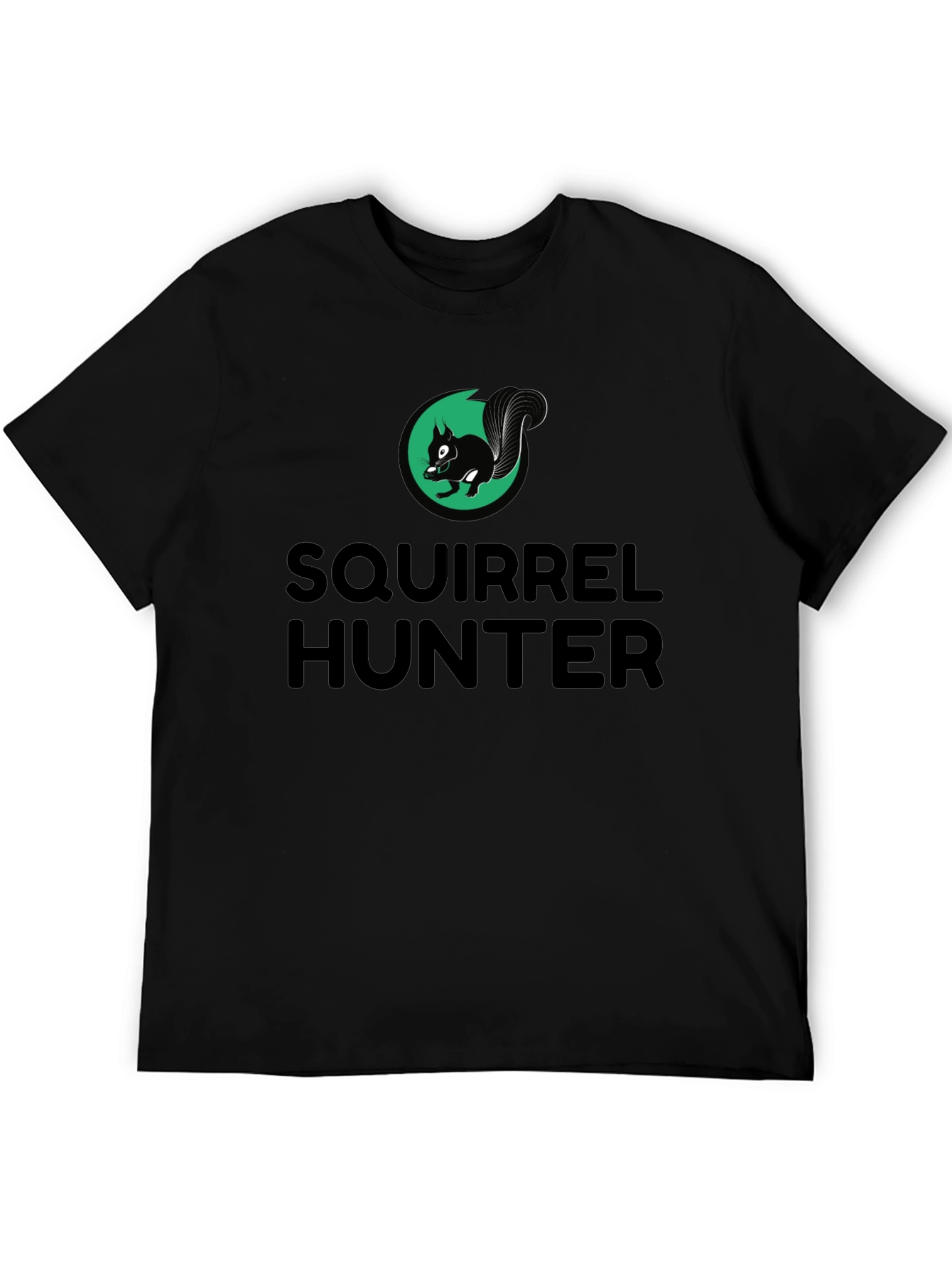 Squirrel Hunter T-Shirt - Black Novelty Tee