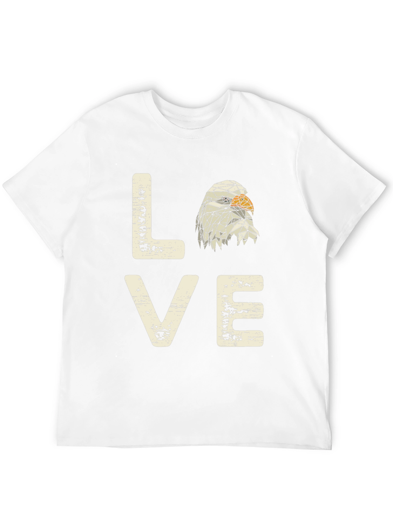 Love Eagle Graphic Print Mens Tee - Black