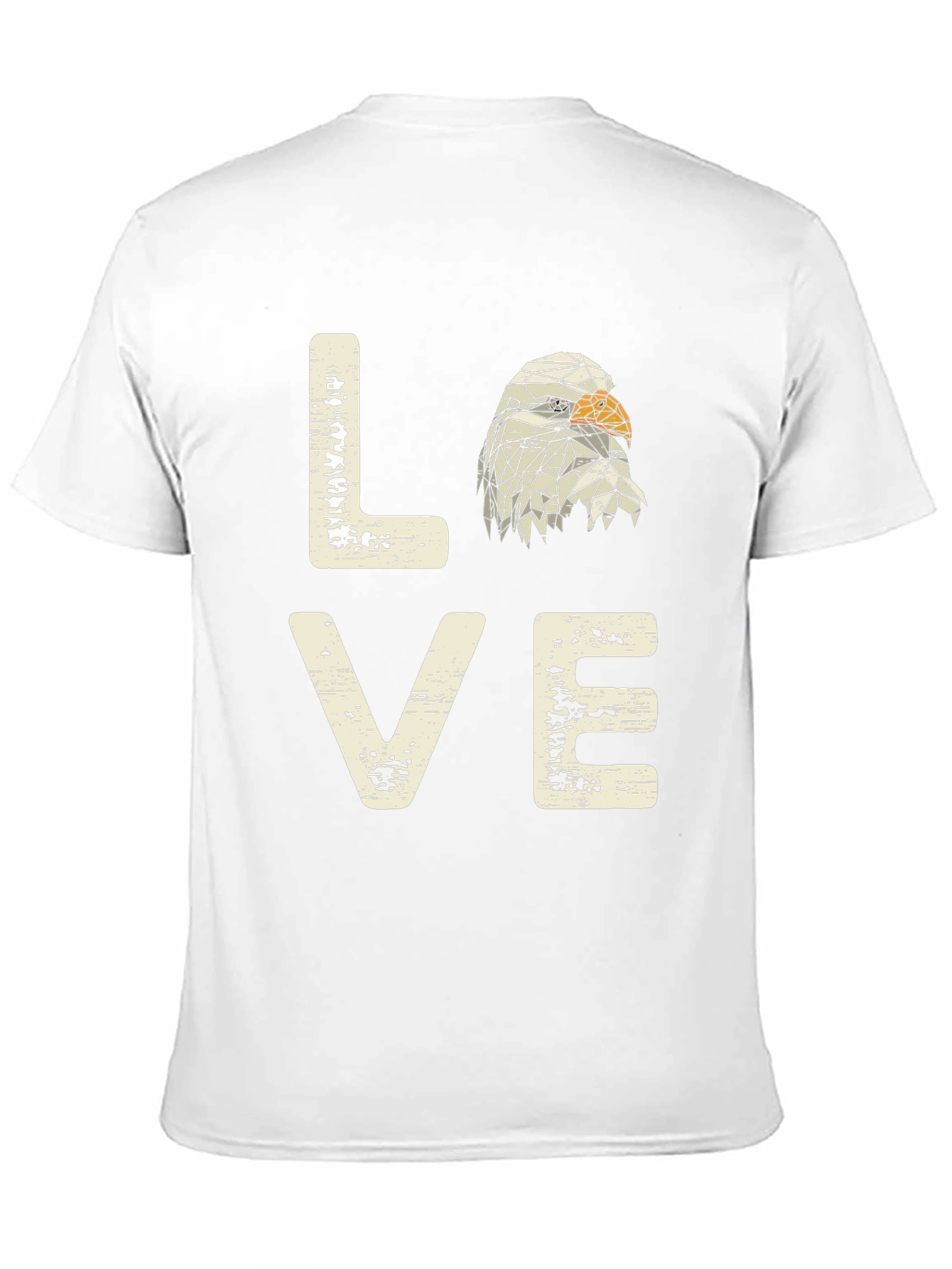 Love Eagle Graphic Print Mens Tee - Black
