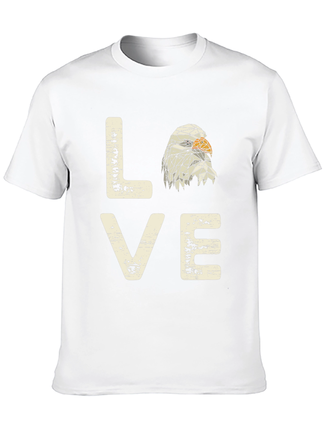 Love Eagle Graphic Print Mens Tee - Black