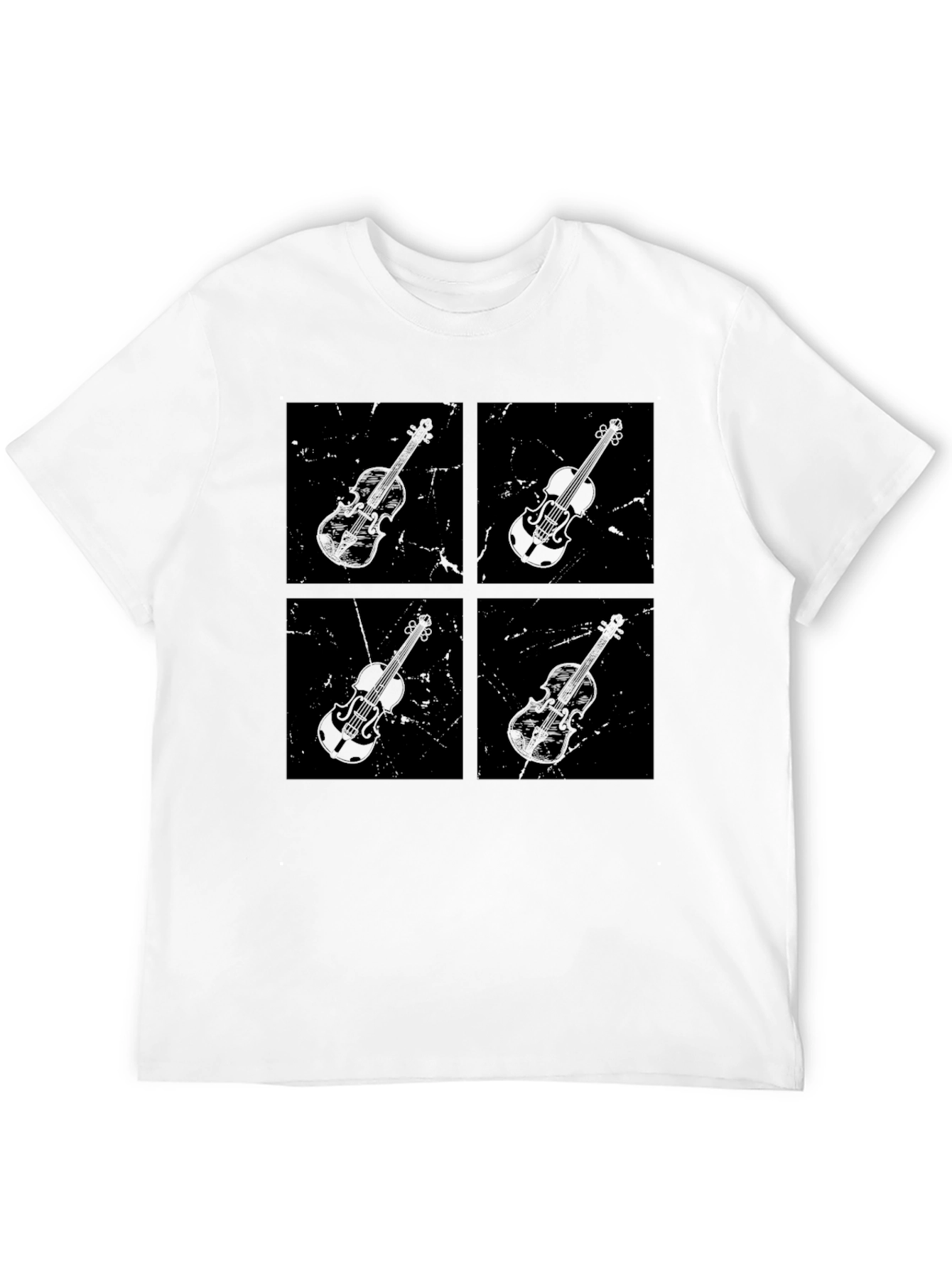 Musicians Violin Graphic T-Shirt - Black