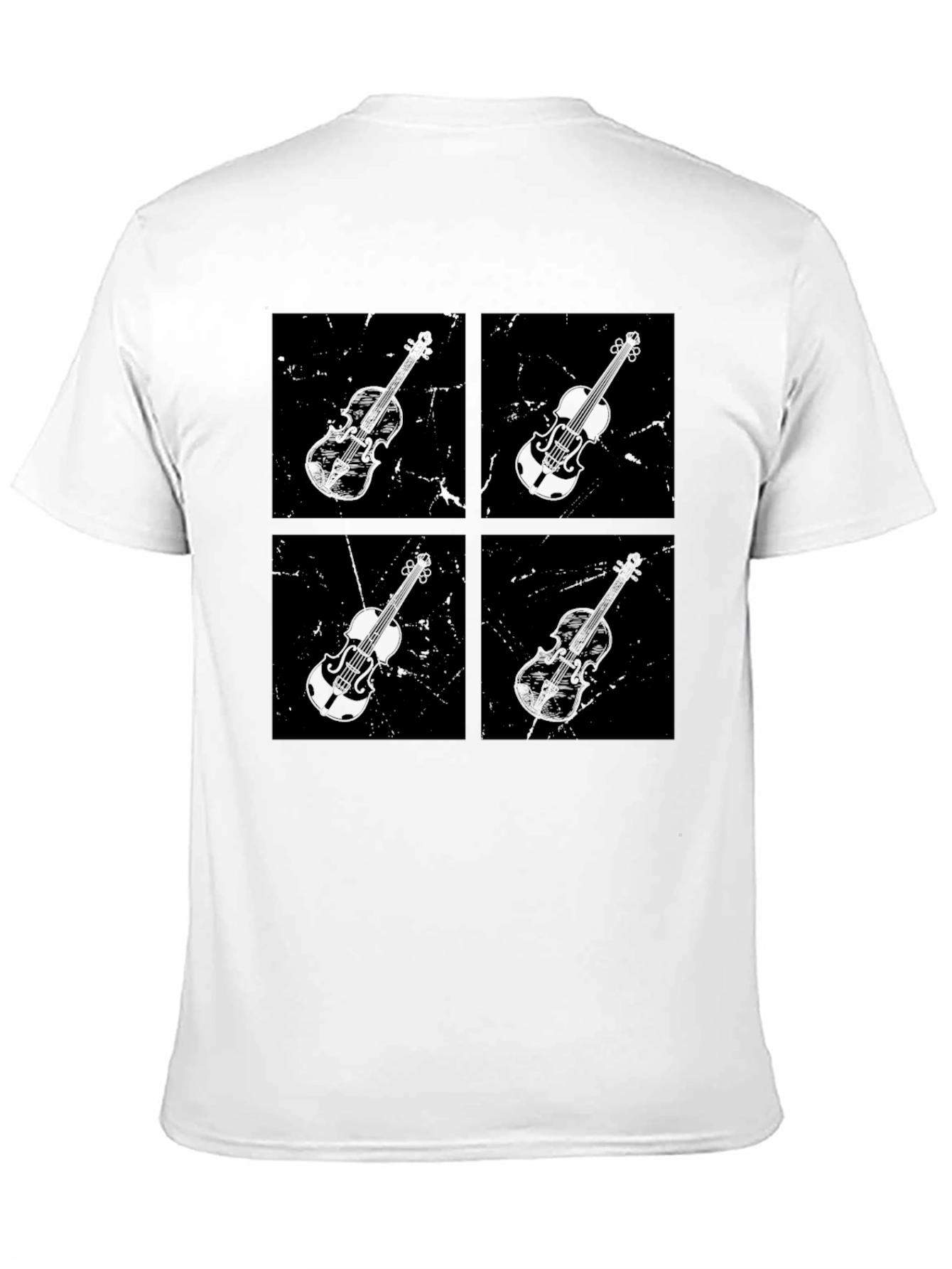 Musicians Violin Graphic T-Shirt - Black