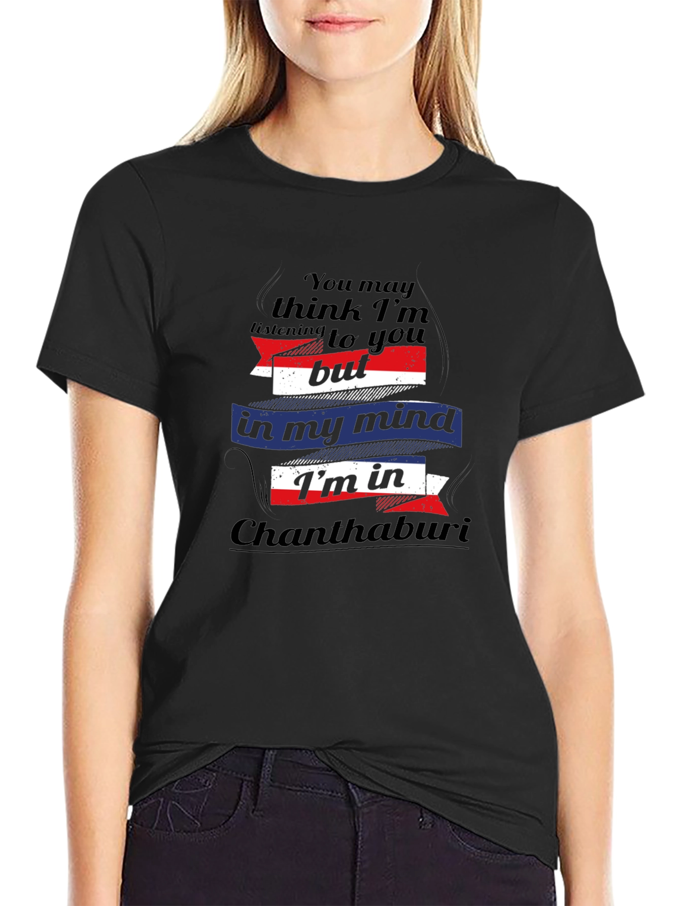 Chanthaburi Mind Mens Black T-Shirt