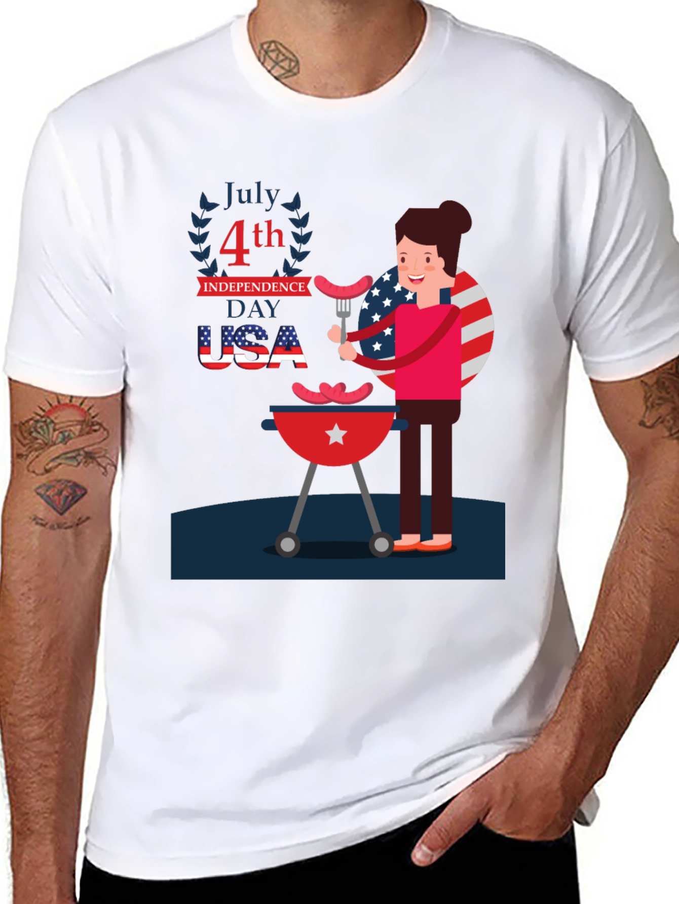 Patriotic 4th of July BBQ T-Shirt
