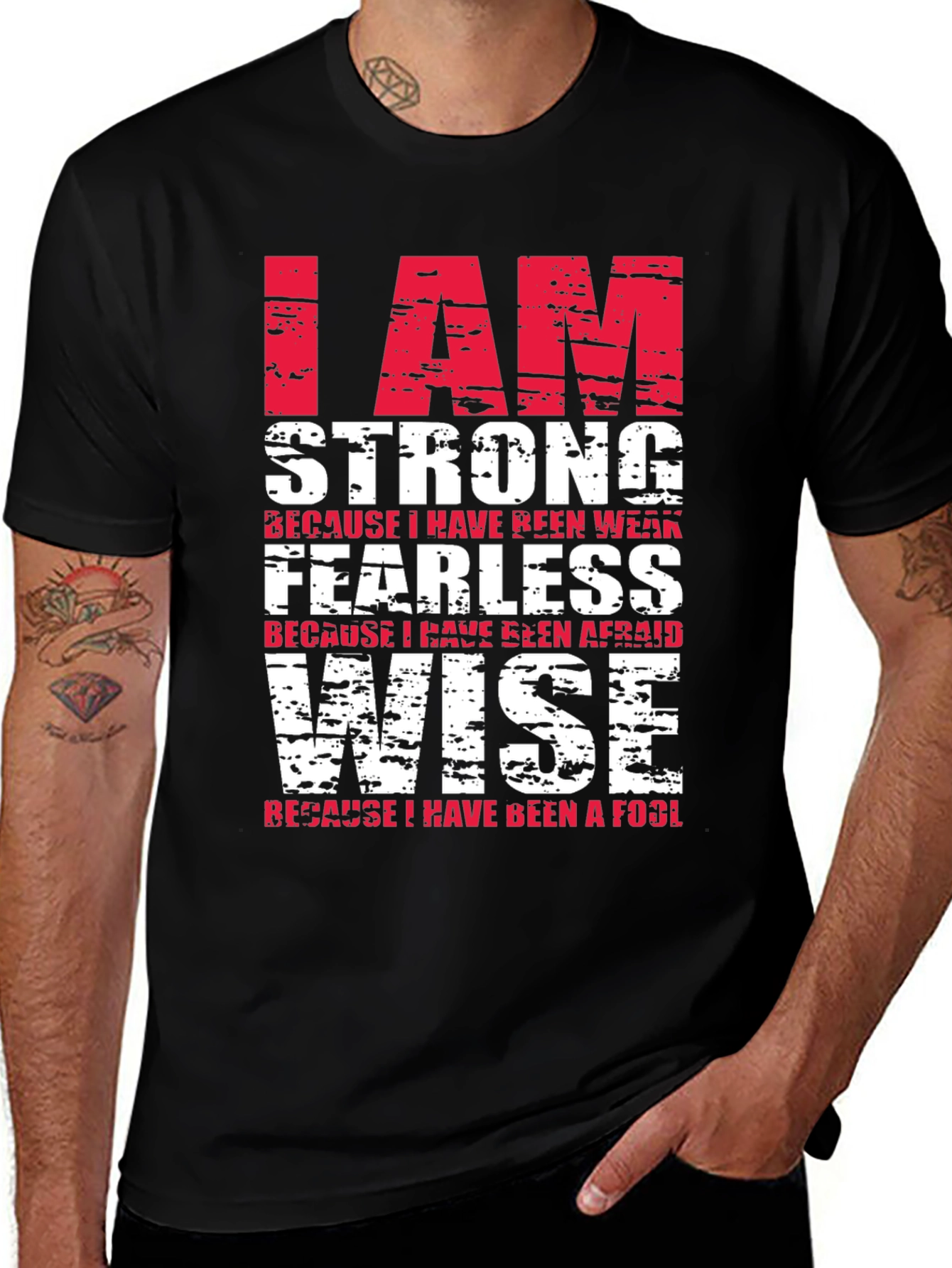 I am Strong Graphic T-Shirt - Motivational Design