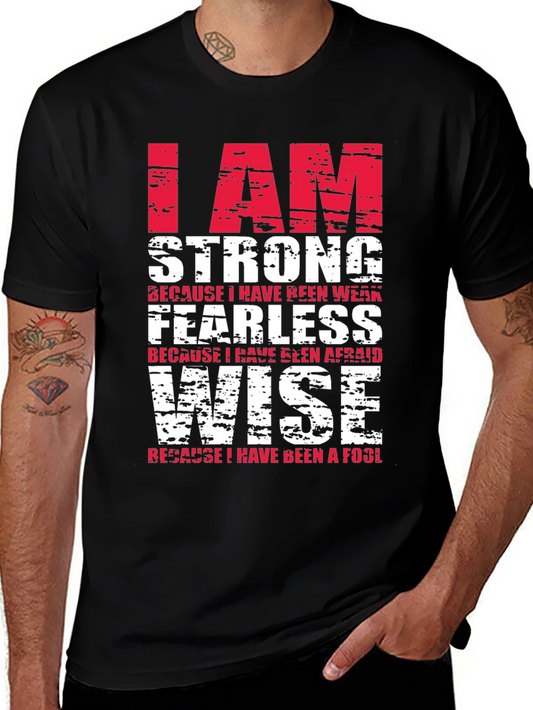 I am Strong Graphic T-Shirt - Motivational Design