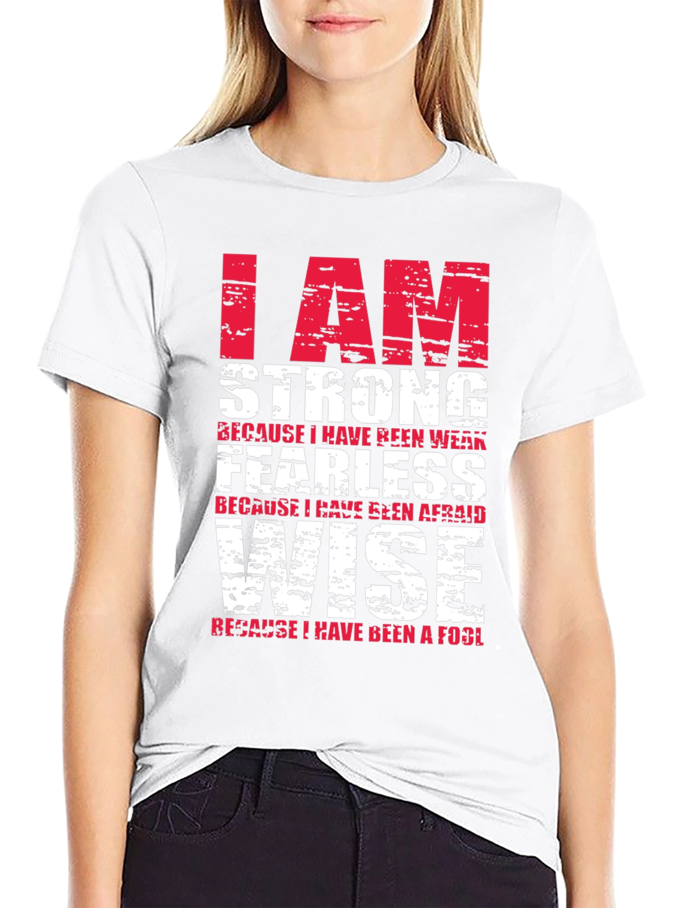 I am Strong Graphic T-Shirt - Motivational Design