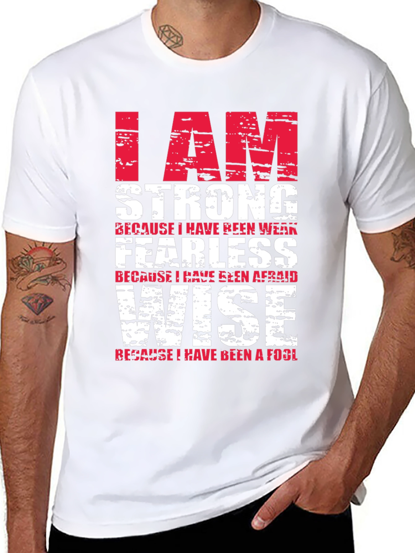 I am Strong Graphic T-Shirt - Motivational Design