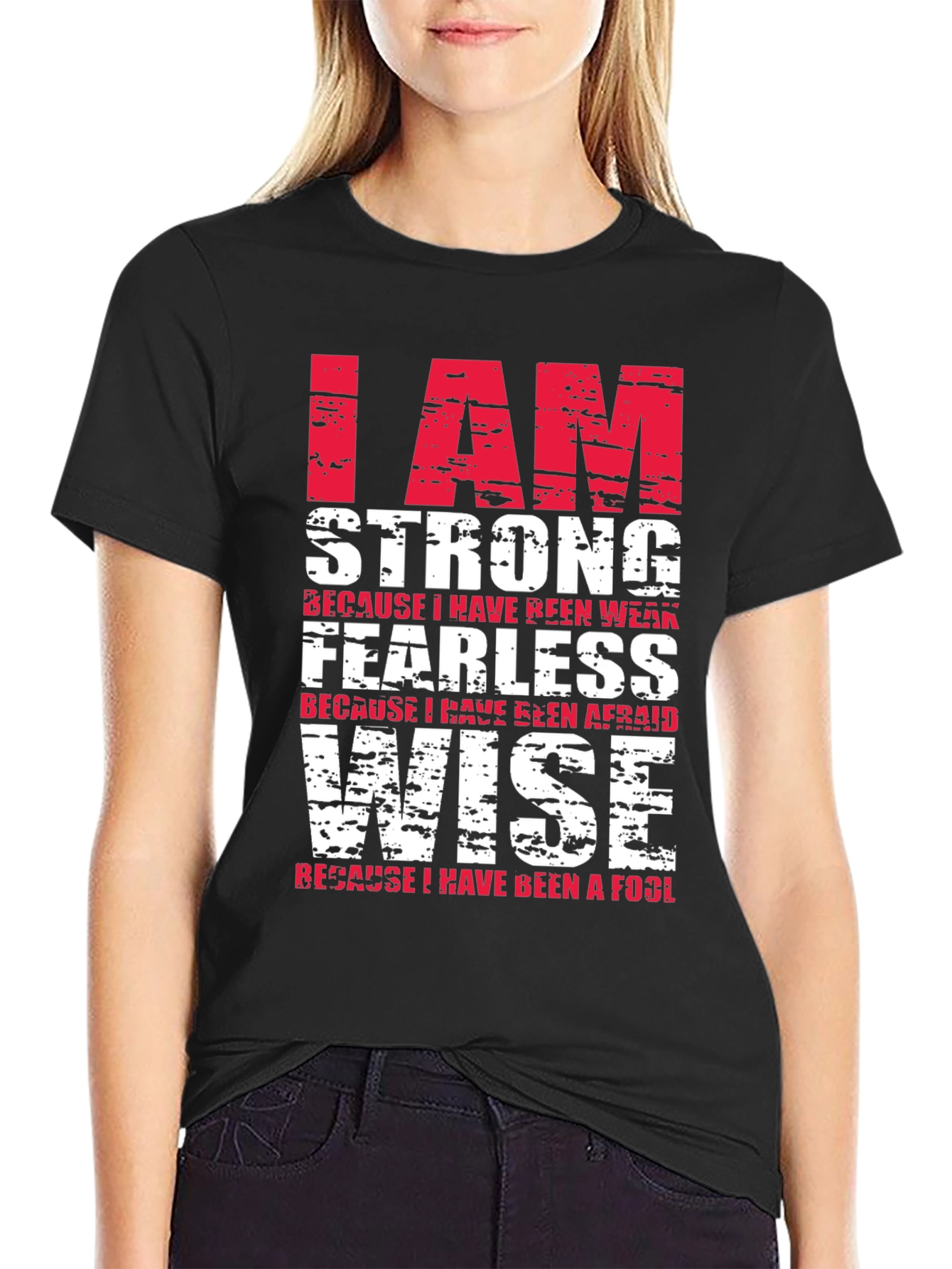 I am Strong Graphic T-Shirt - Motivational Design