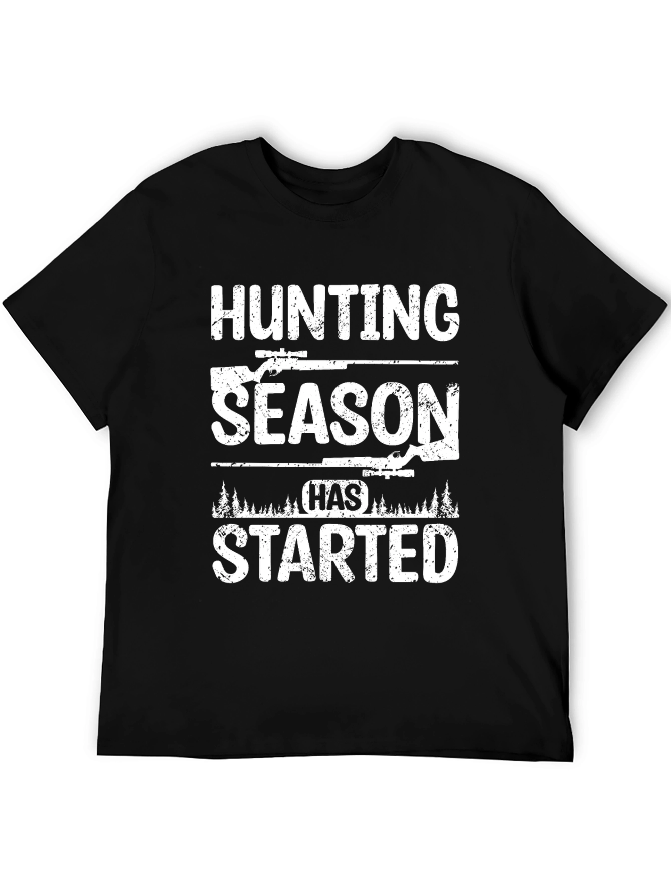 Hunting Season Started Black Graphic T-Shirt