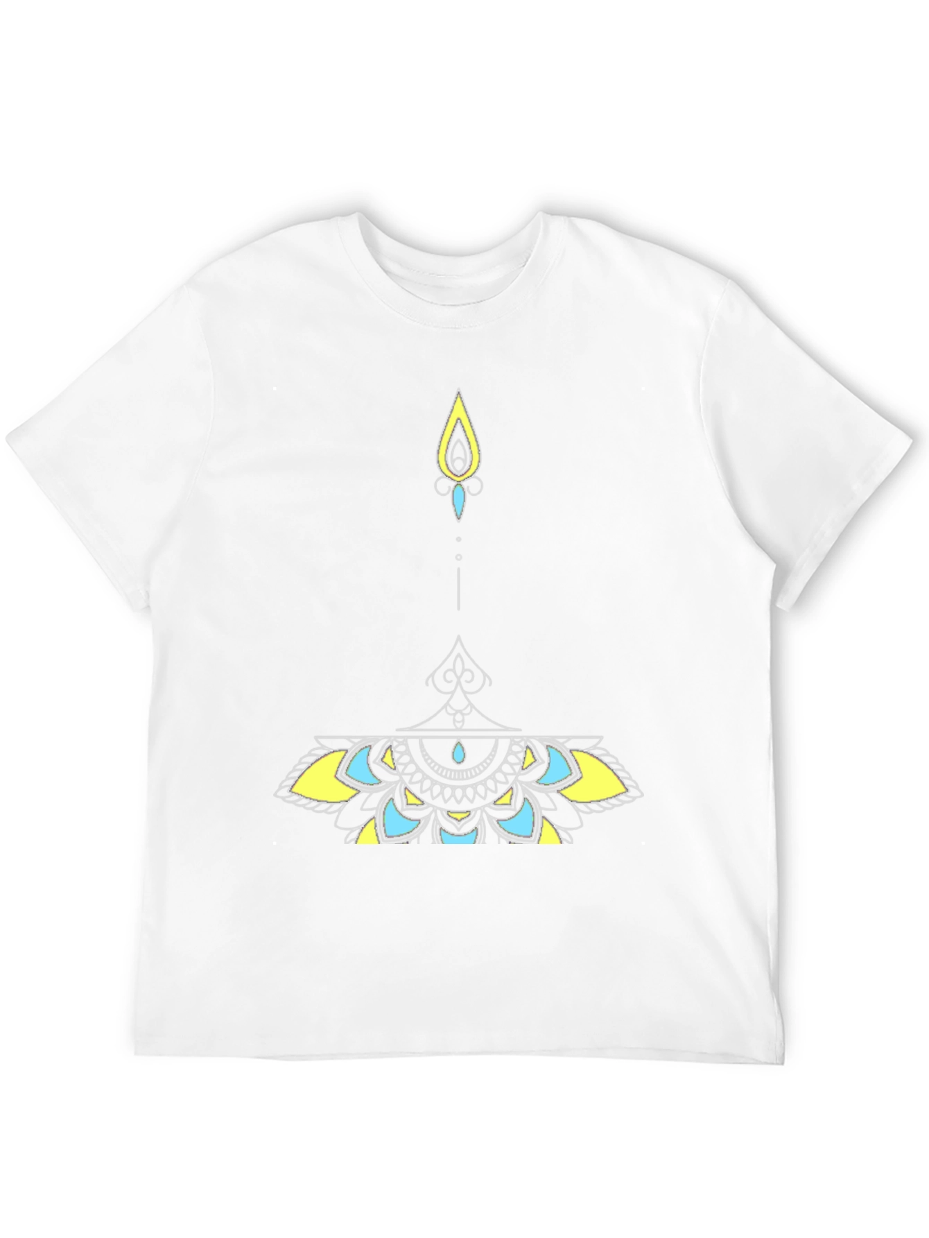 Mens Black Tee with Artistic Graphic