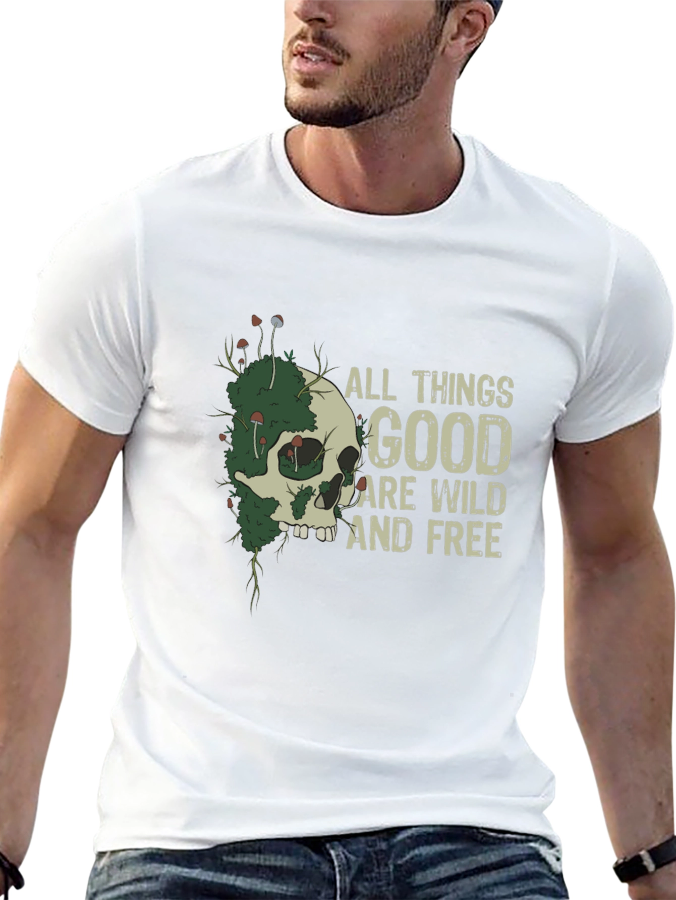Wild and Free Skull Graphic T-Shirt
