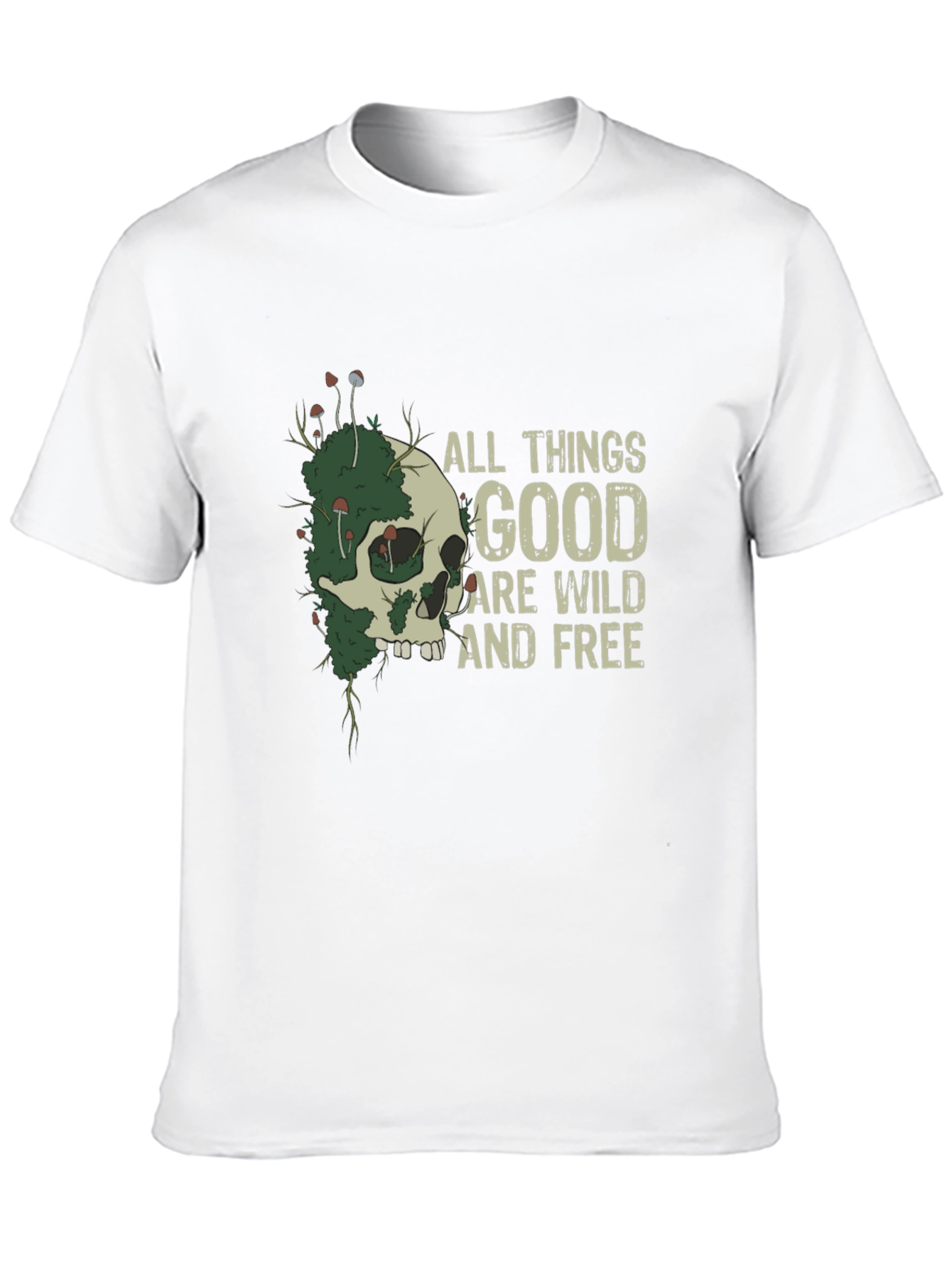 Wild and Free Skull Graphic T-Shirt