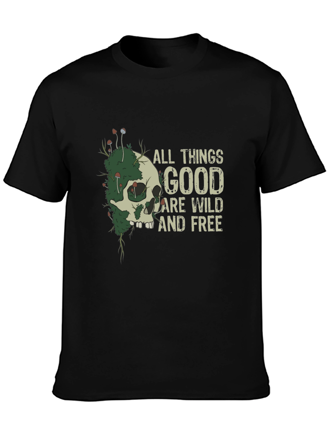 Wild and Free Skull Graphic T-Shirt