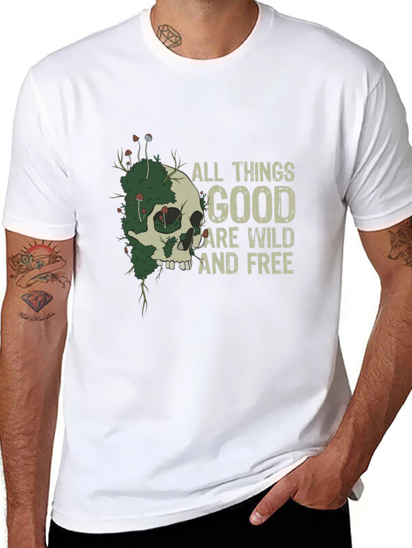Wild and Free Skull Graphic T-Shirt
