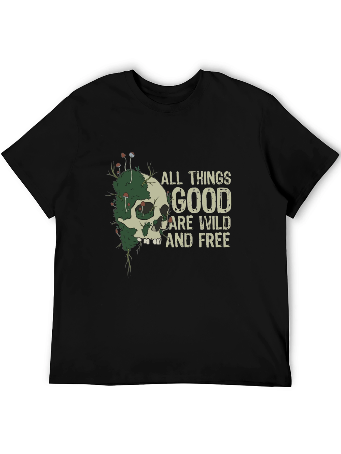 Wild and Free Skull Graphic T-Shirt