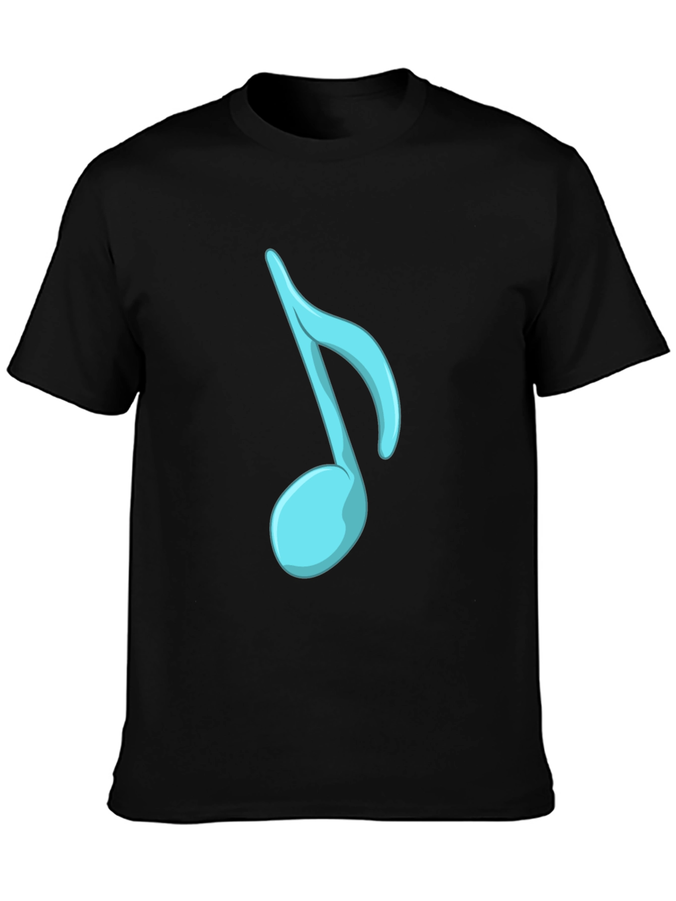 Musical Note Graphic Tee - Stylish Black T-Shirt