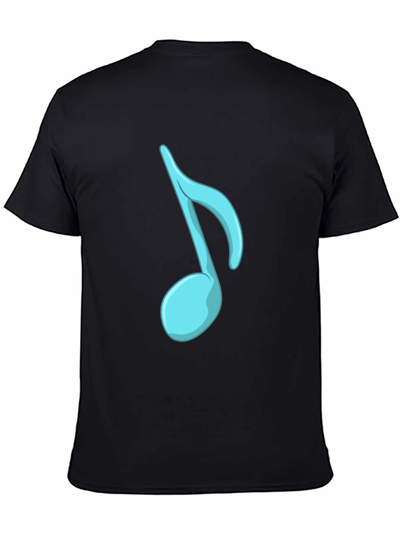 Musical Note Graphic Tee - Stylish Black T-Shirt