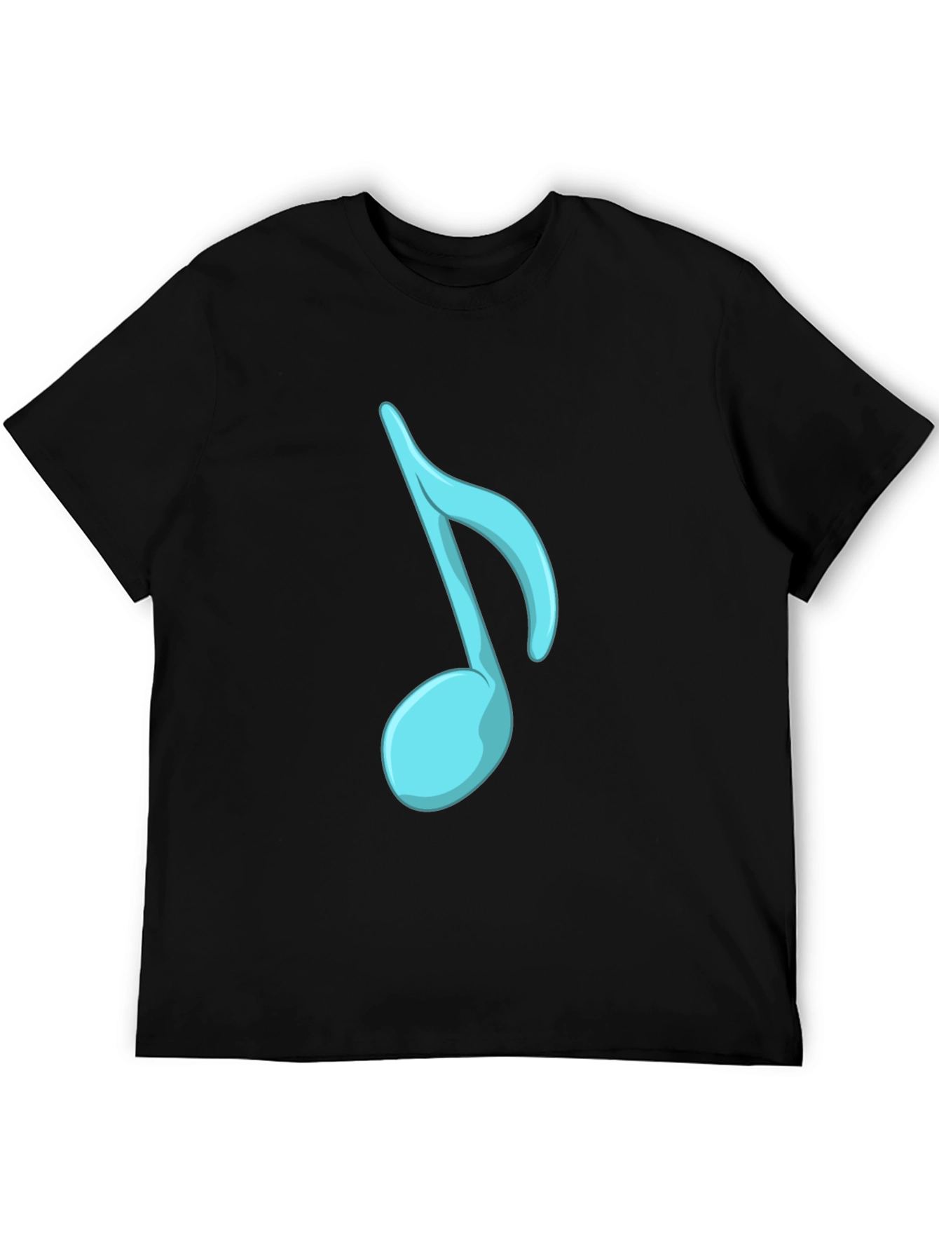 Musical Note Graphic Tee - Stylish Black T-Shirt