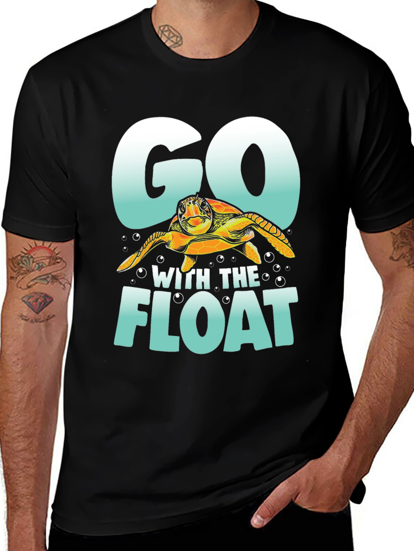 Go With The Float Turtle T-Shirt