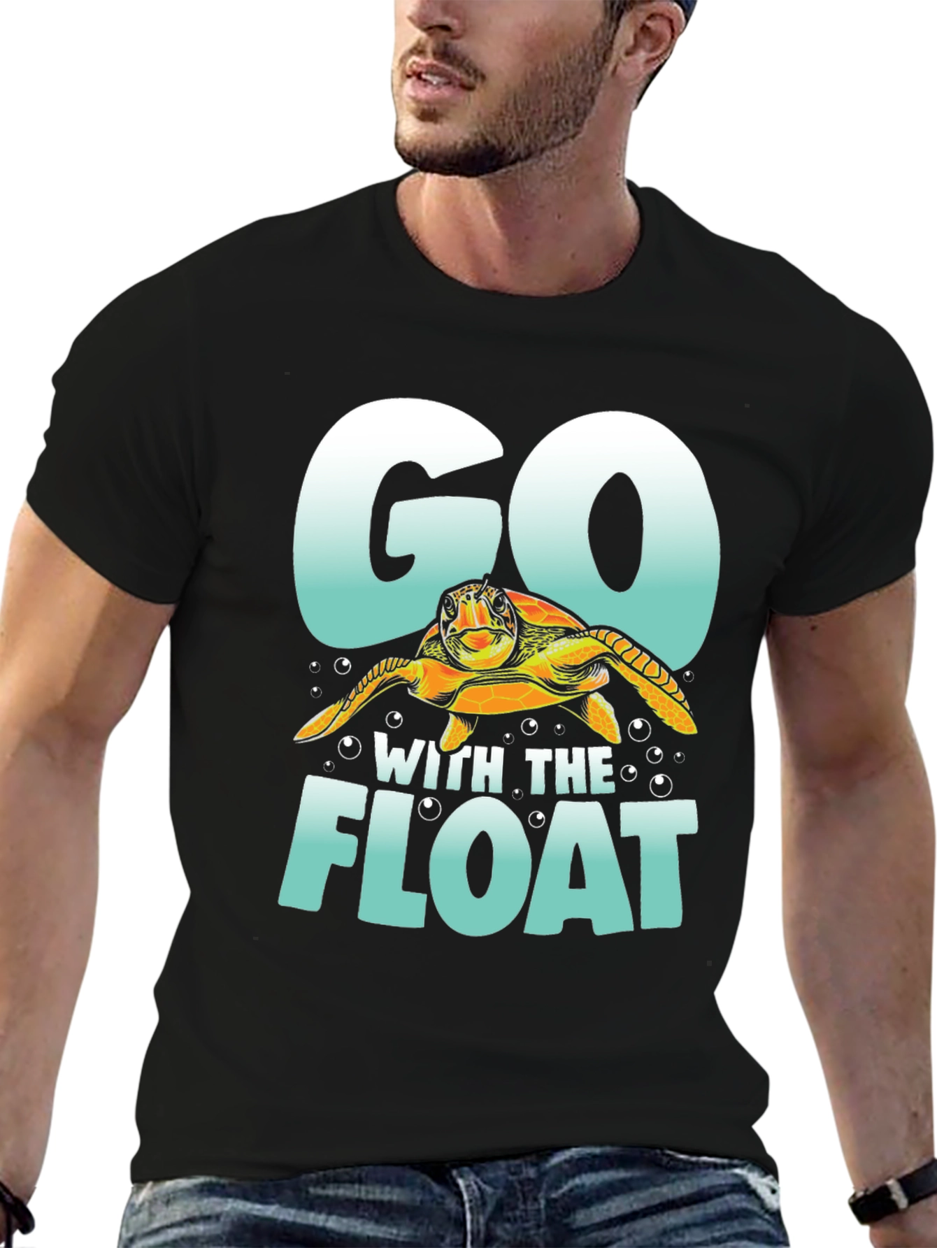Go With The Float Turtle T-Shirt