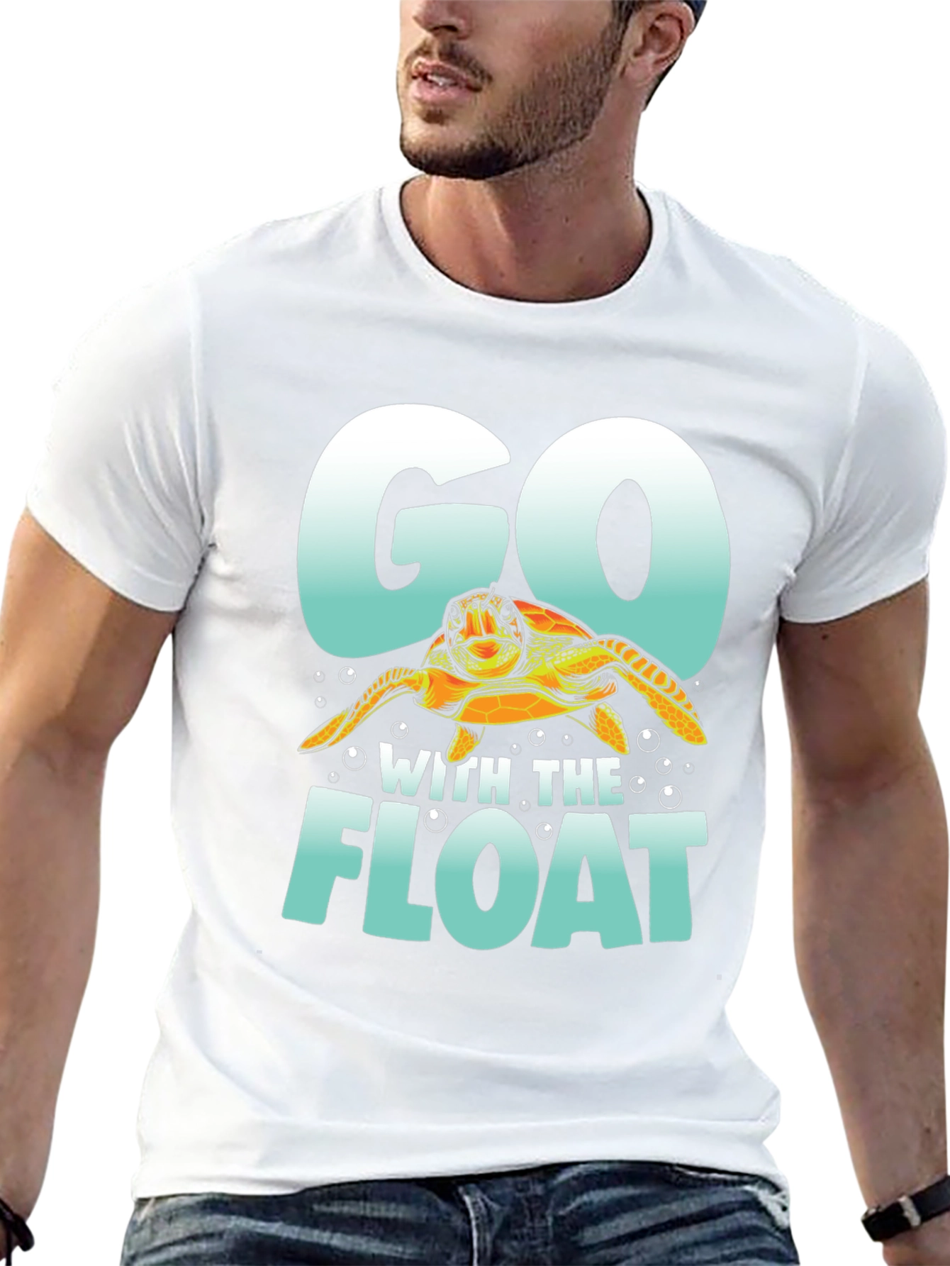 Go With The Float Turtle T-Shirt