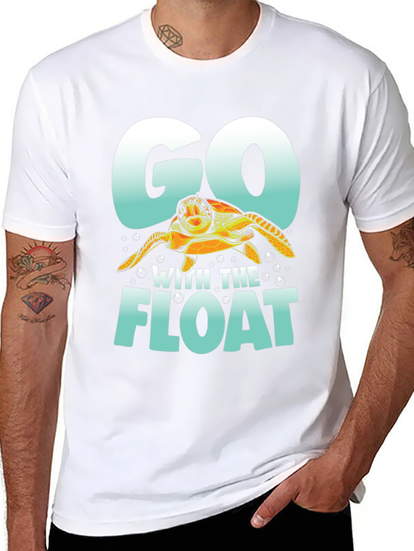 Go With The Float Turtle T-Shirt