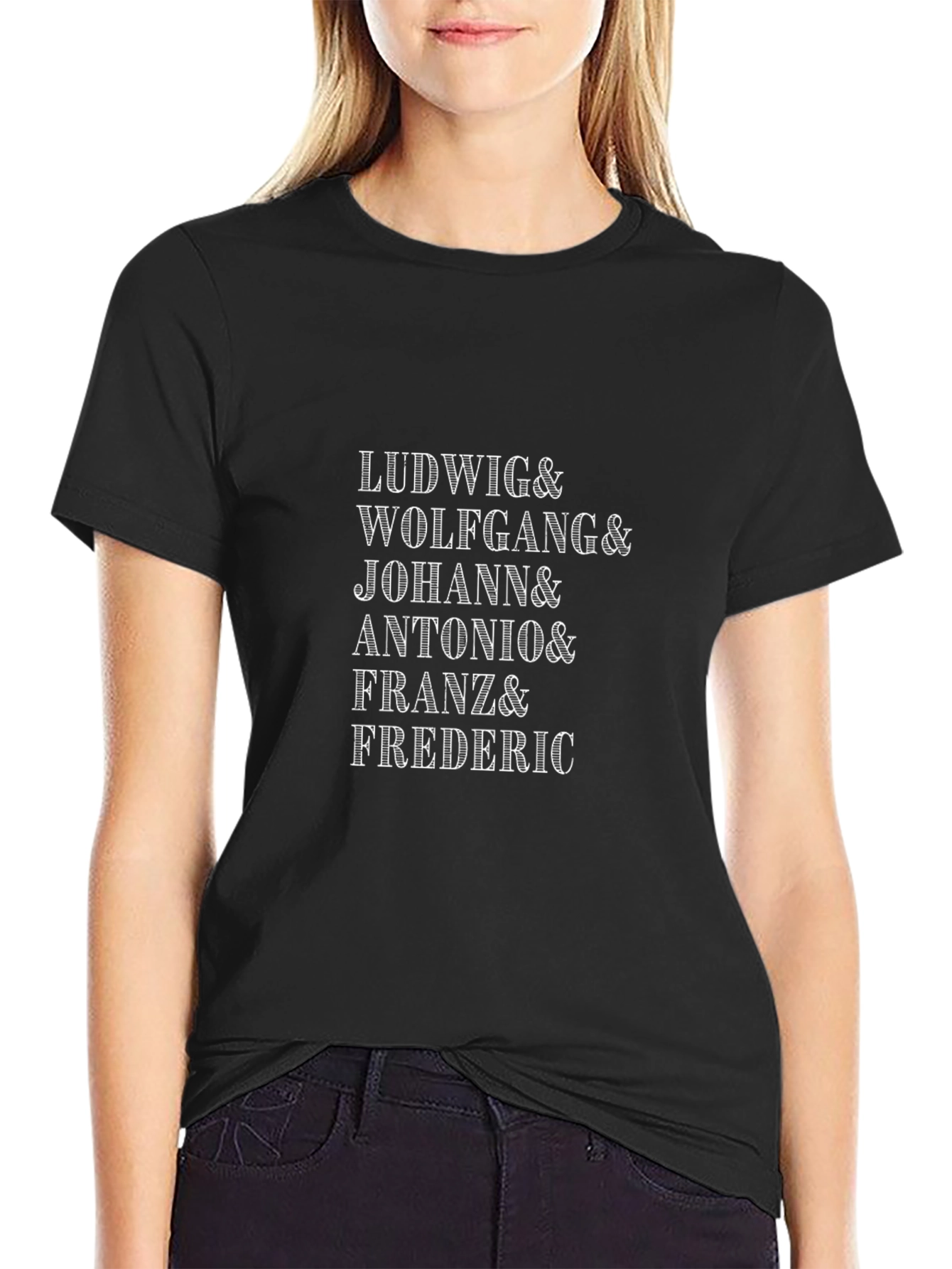 Ludwig & Wolfgang Composers Black T-Shirt
