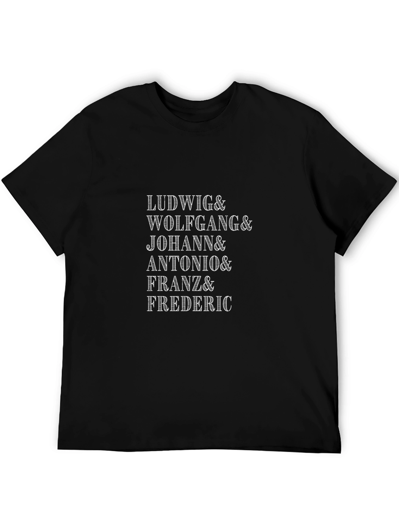 Ludwig & Wolfgang Composers Black T-Shirt