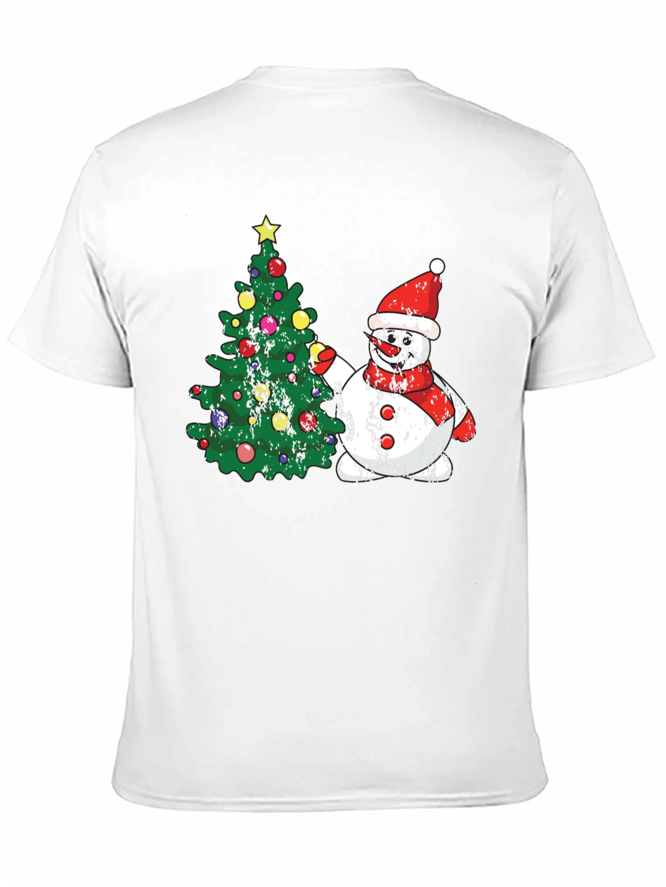 Festive Snowman Christmas Tree T-Shirt