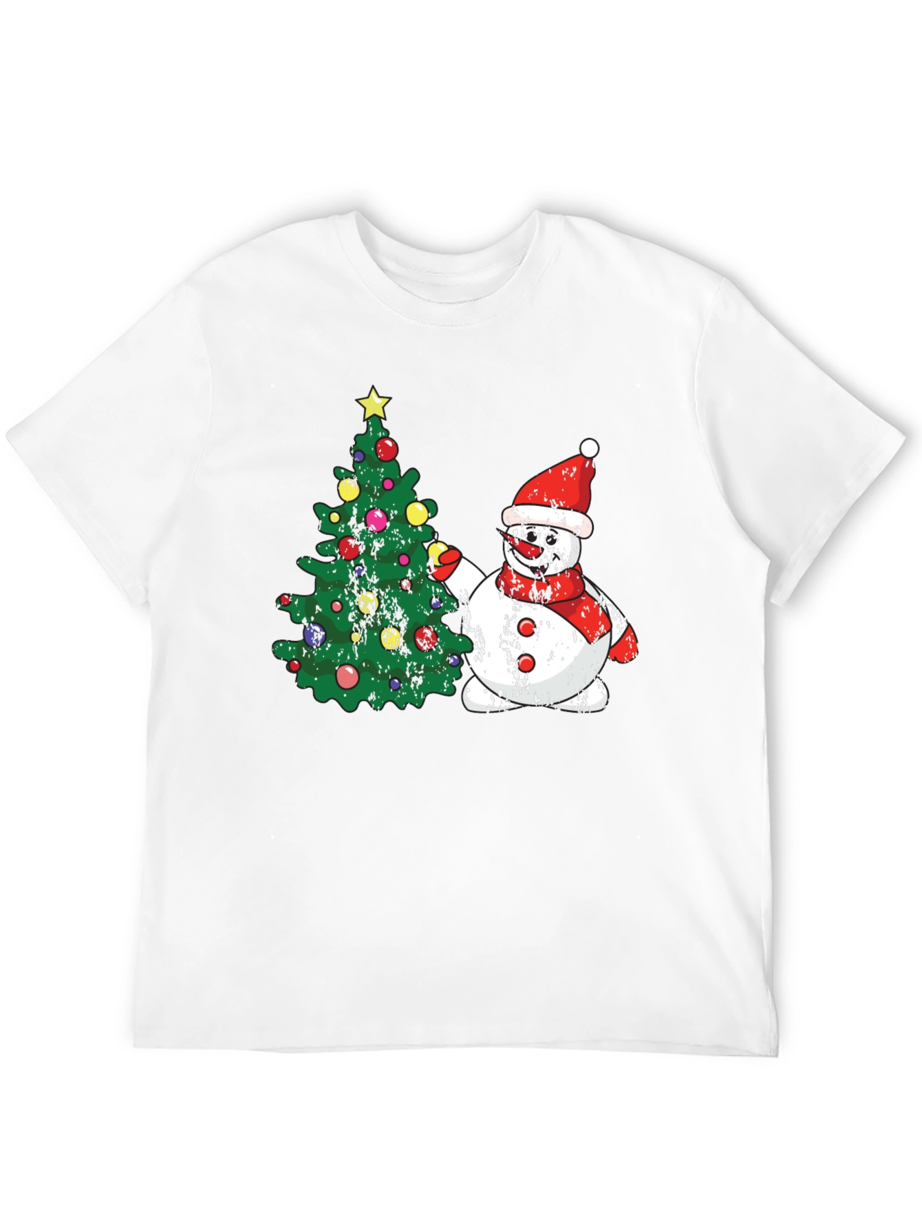 Festive Snowman Christmas Tree T-Shirt