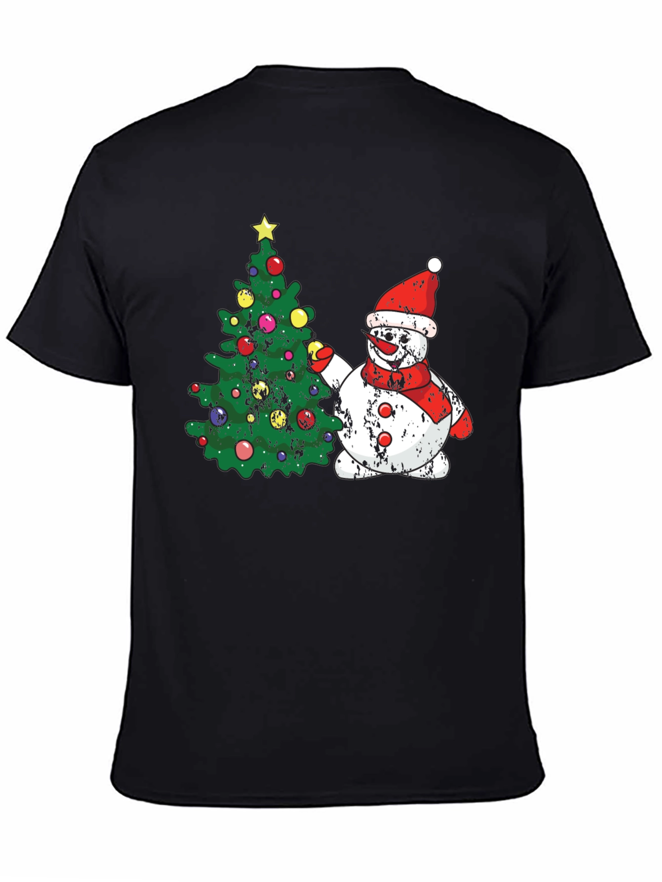 Festive Snowman Christmas Tree T-Shirt