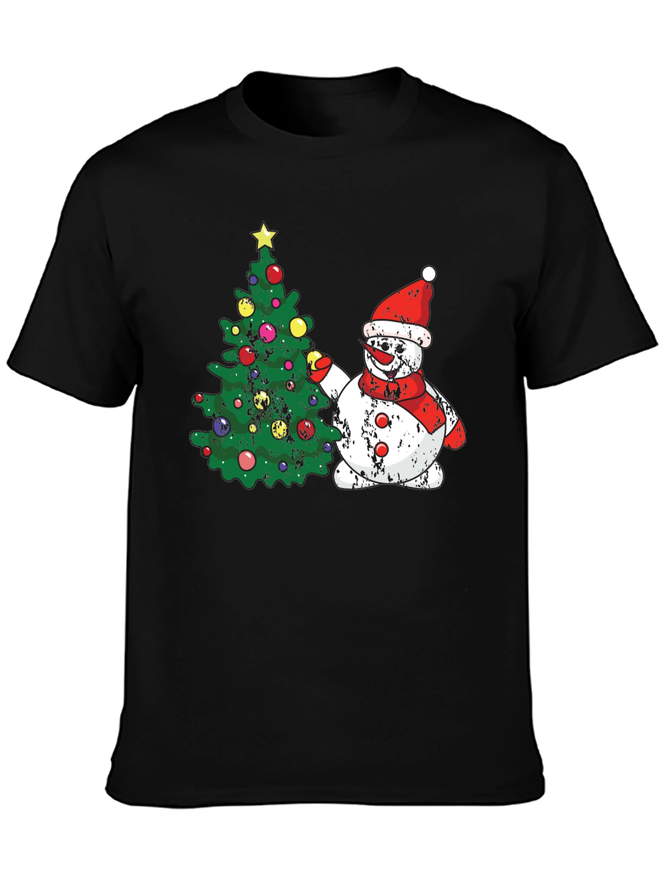 Festive Snowman Christmas Tree T-Shirt