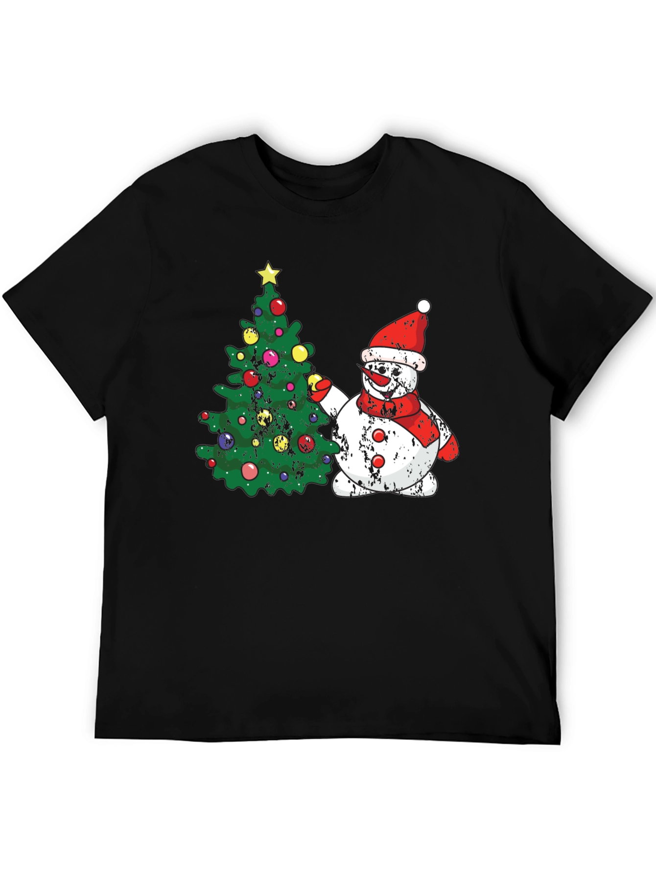 Festive Snowman Christmas Tree T-Shirt